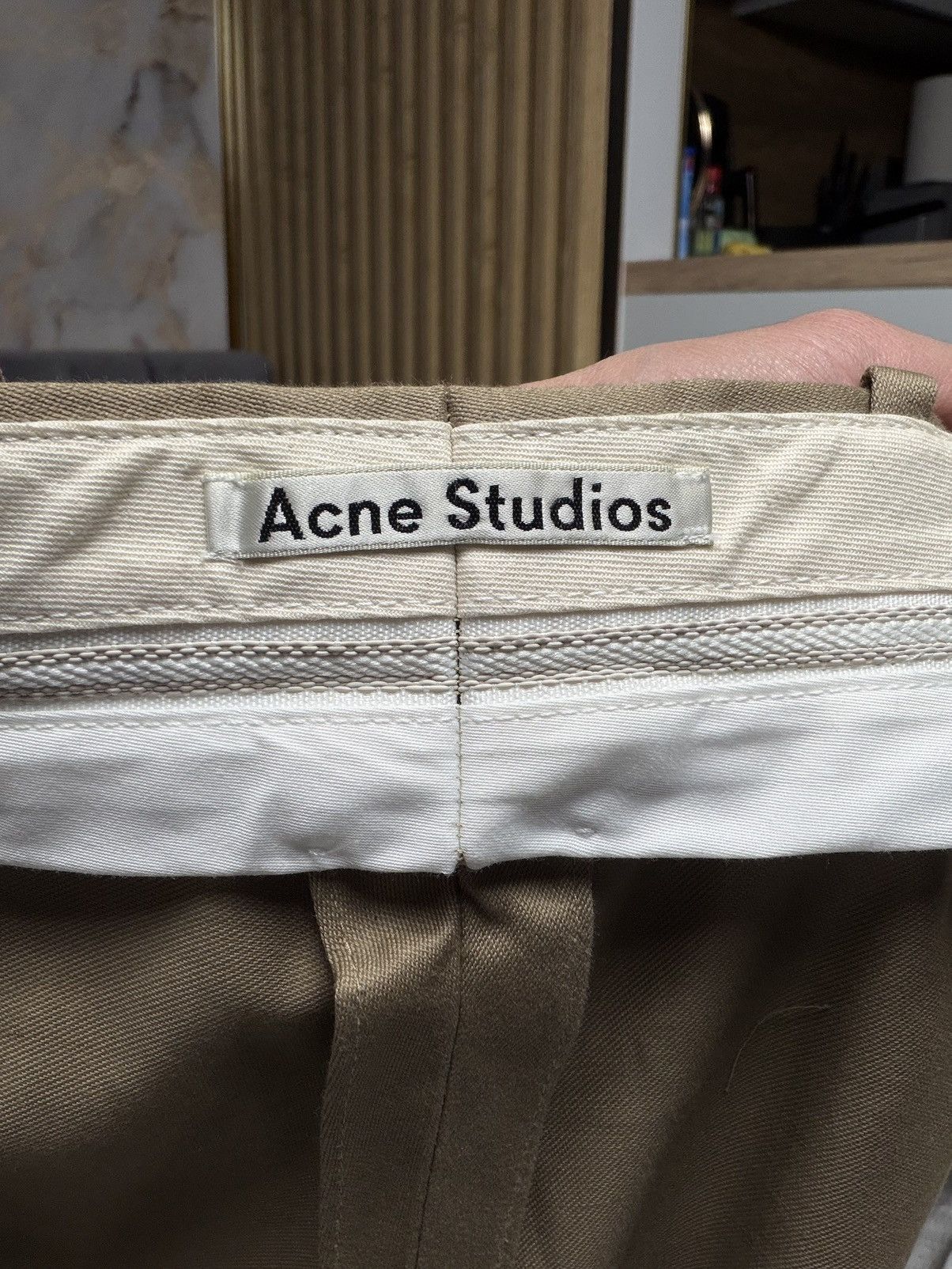Acne Studios Acne Studios Cone Cotton Beige Mens Pants Classic Size US 33 - 6 Thumbnail