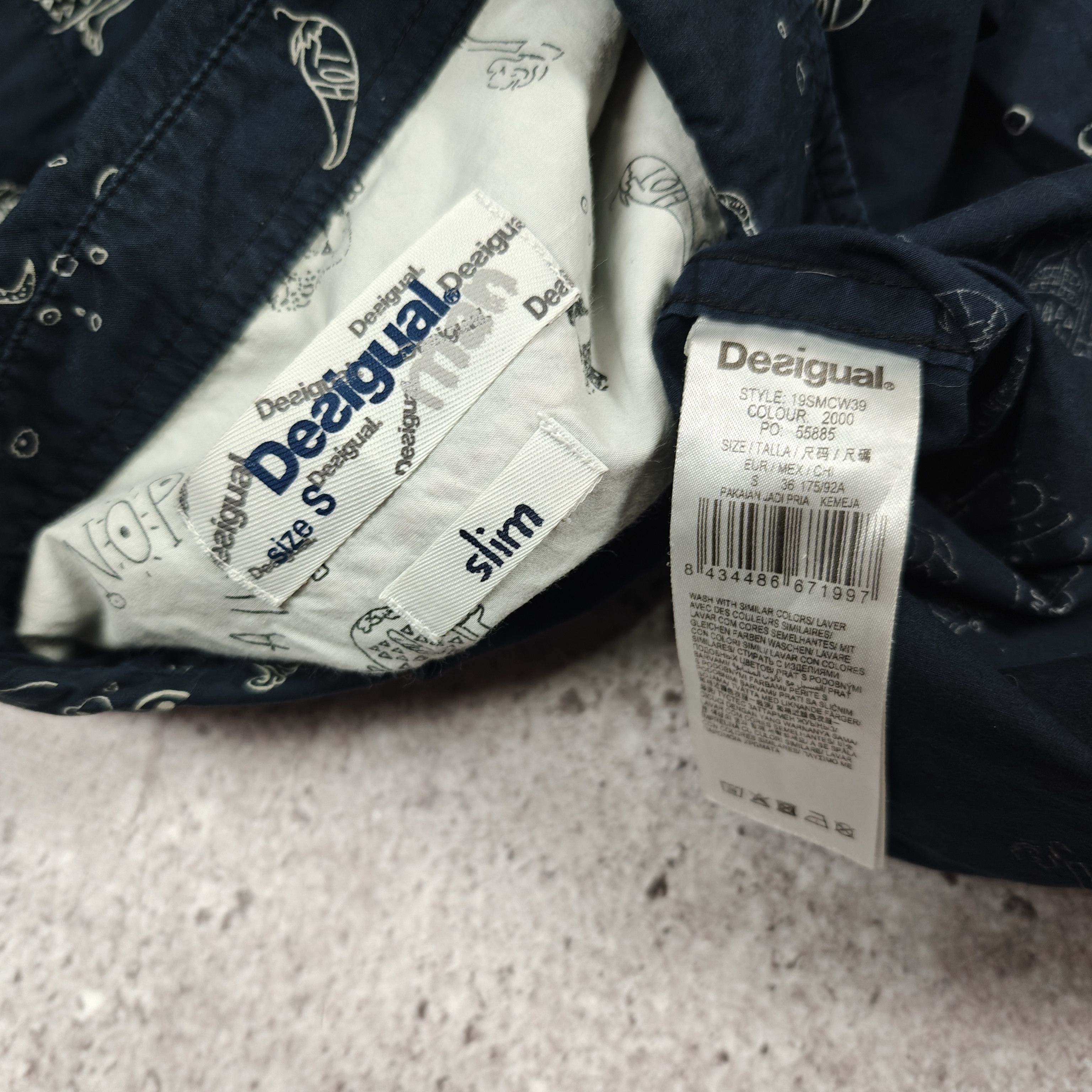 Desigual Desigual Shirt Printed Slim Fit Blue size S Size US S / EU 44-46 / 1 - 7 Thumbnail
