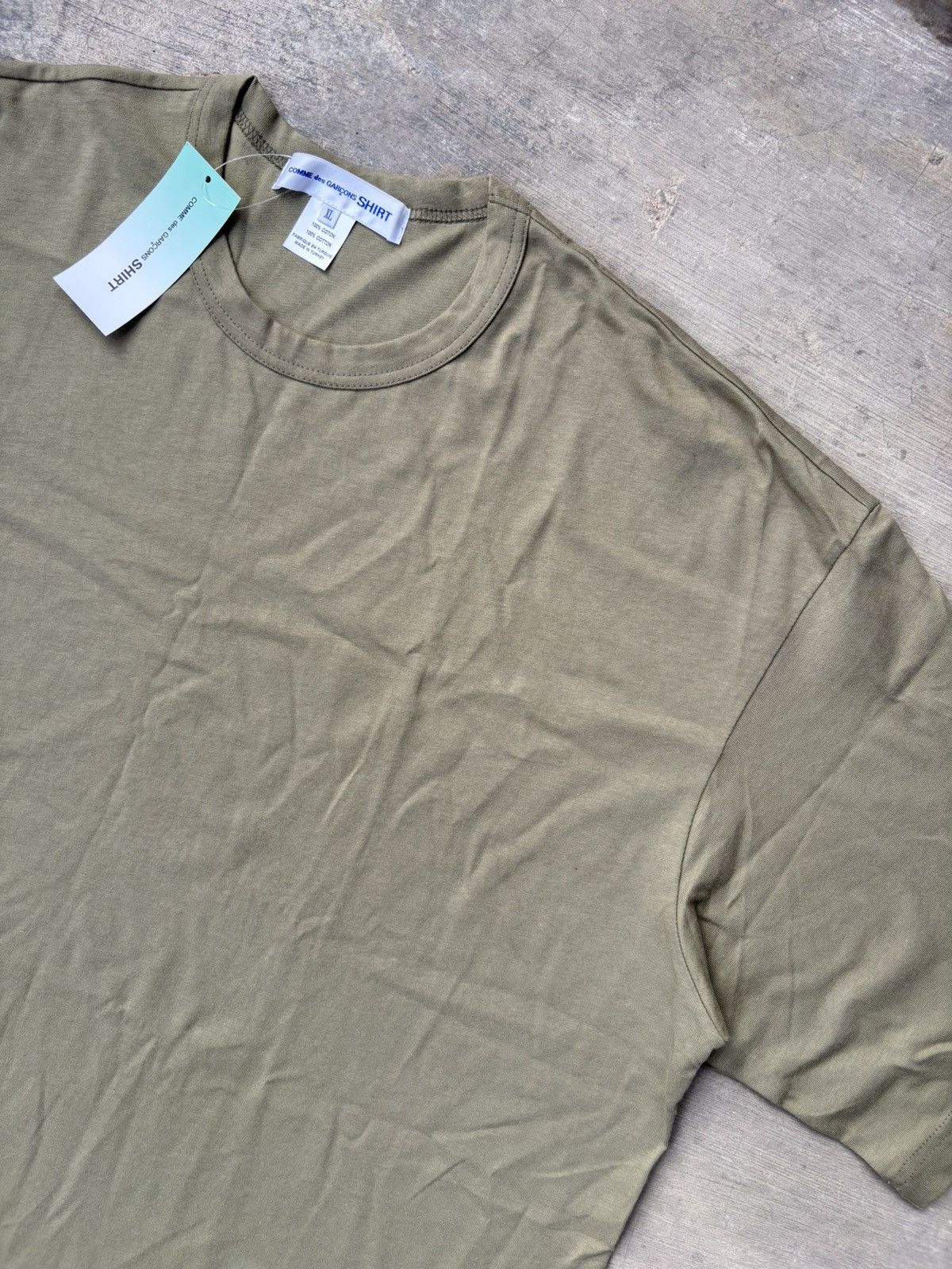 Comme des Garcons SHIRT Comme des Garçons Shirt Olive Green Oversized T-Shirt Size US XXL / EU 58 / 5 - 2 Thumbnail