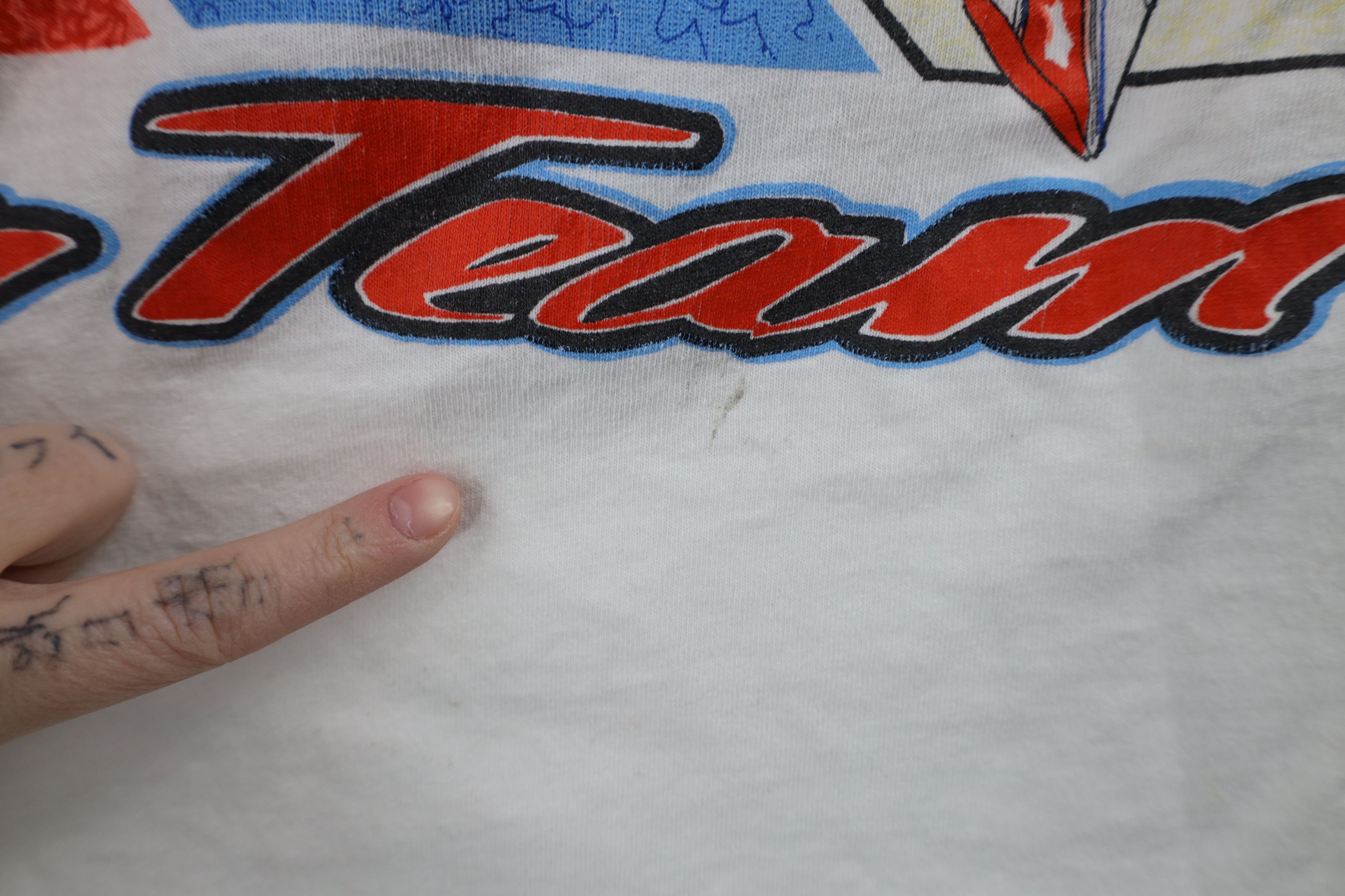 Vintage Vintage 90s Spell FINA Air Team All Over Print T-Shirt USA Size US XL / EU 56 / 4 - 6 Thumbnail