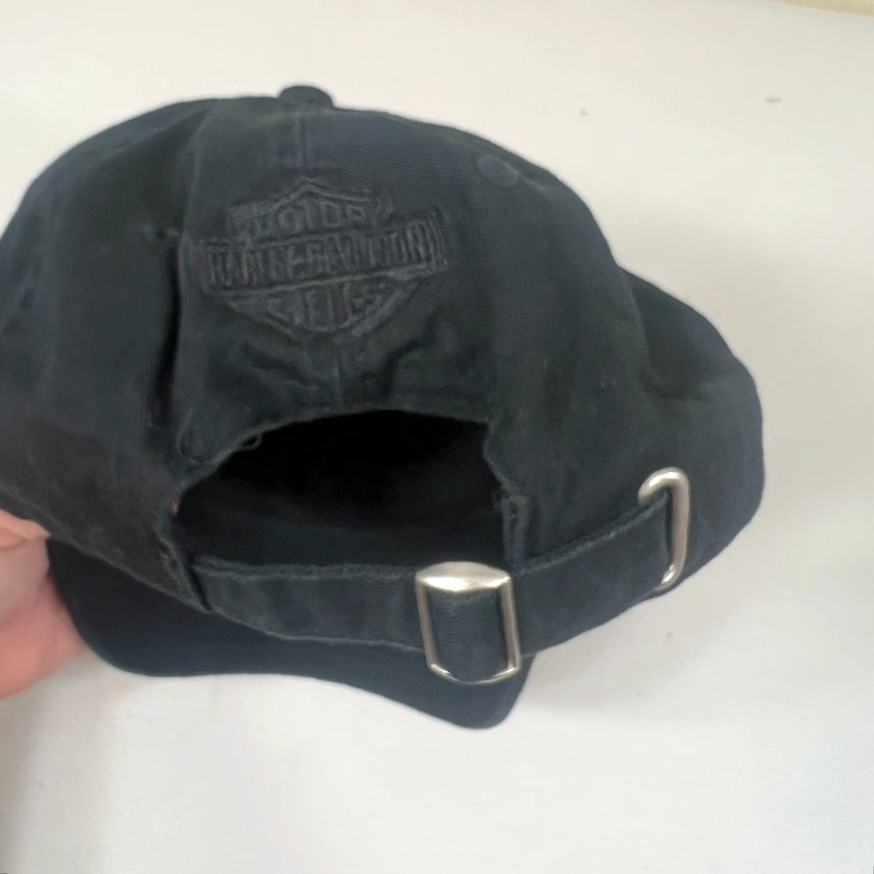 Harley Davidson Harley-Davidson Skull Patch Hat Unisex Adults One Size Black Trucker Adjustable Casual Motorcycle Skull Size ONE SIZE - 4 Thumbnail