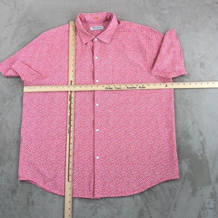 Tommy Bahama Tommy Bahama Island Zone Bahama Coast Paquito Geo IslandZone Pink Shirt Men XL Size US XL / EU 56 / 4 - 6 Thumbnail