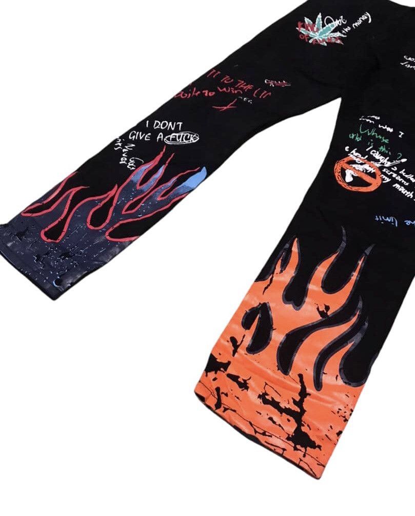 Hysteric Glamour 🔥🔥Japanese Brand Ovp Split Fire Slim Fit Denim Jeans Size US 32 / EU 48 - 4 Thumbnail
