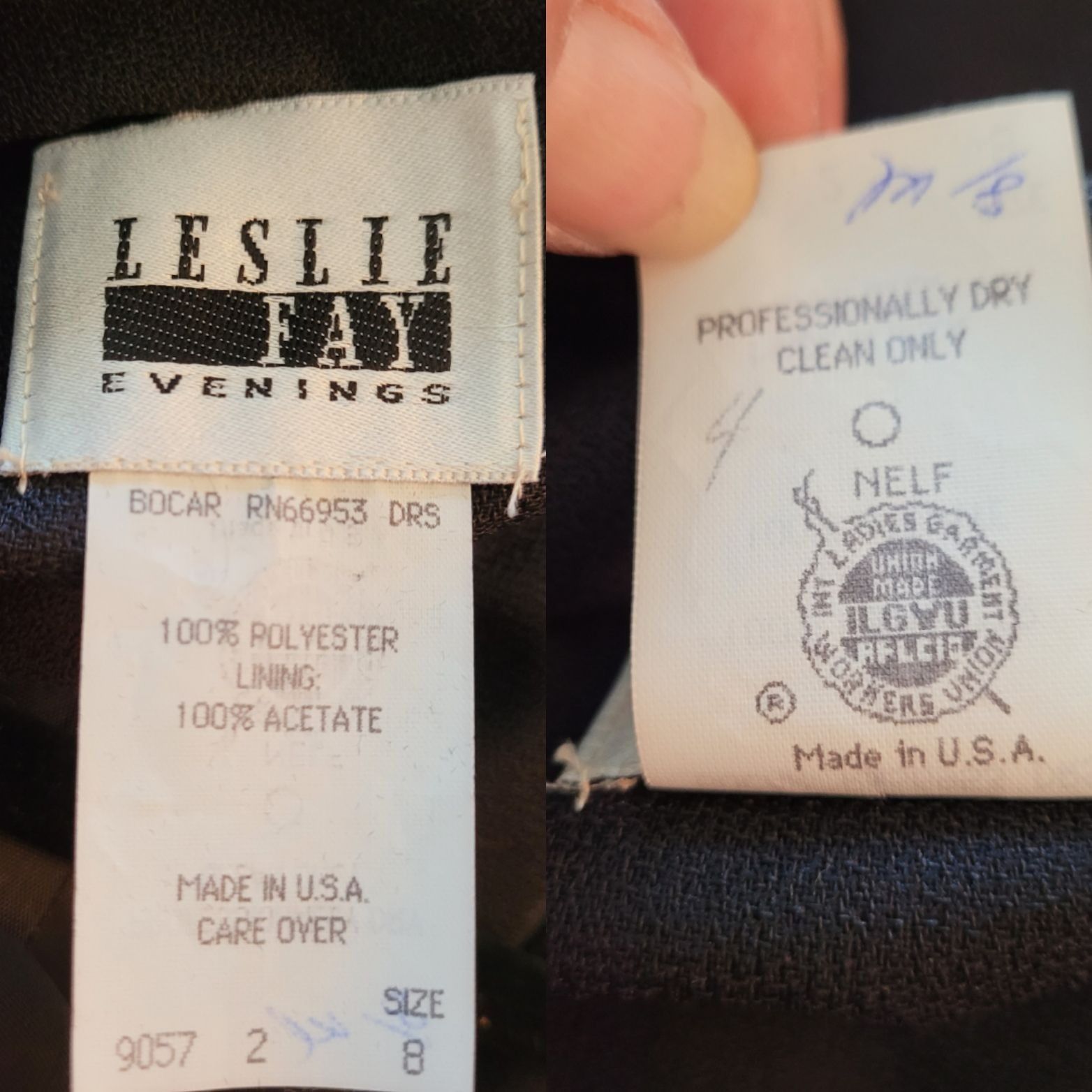 Vintage Vtg 80's Little Black Dress Sz 8 Cocktail Jewel Sheer Draped Size M / US 6-8 / IT 42-44 - 2 Thumbnail