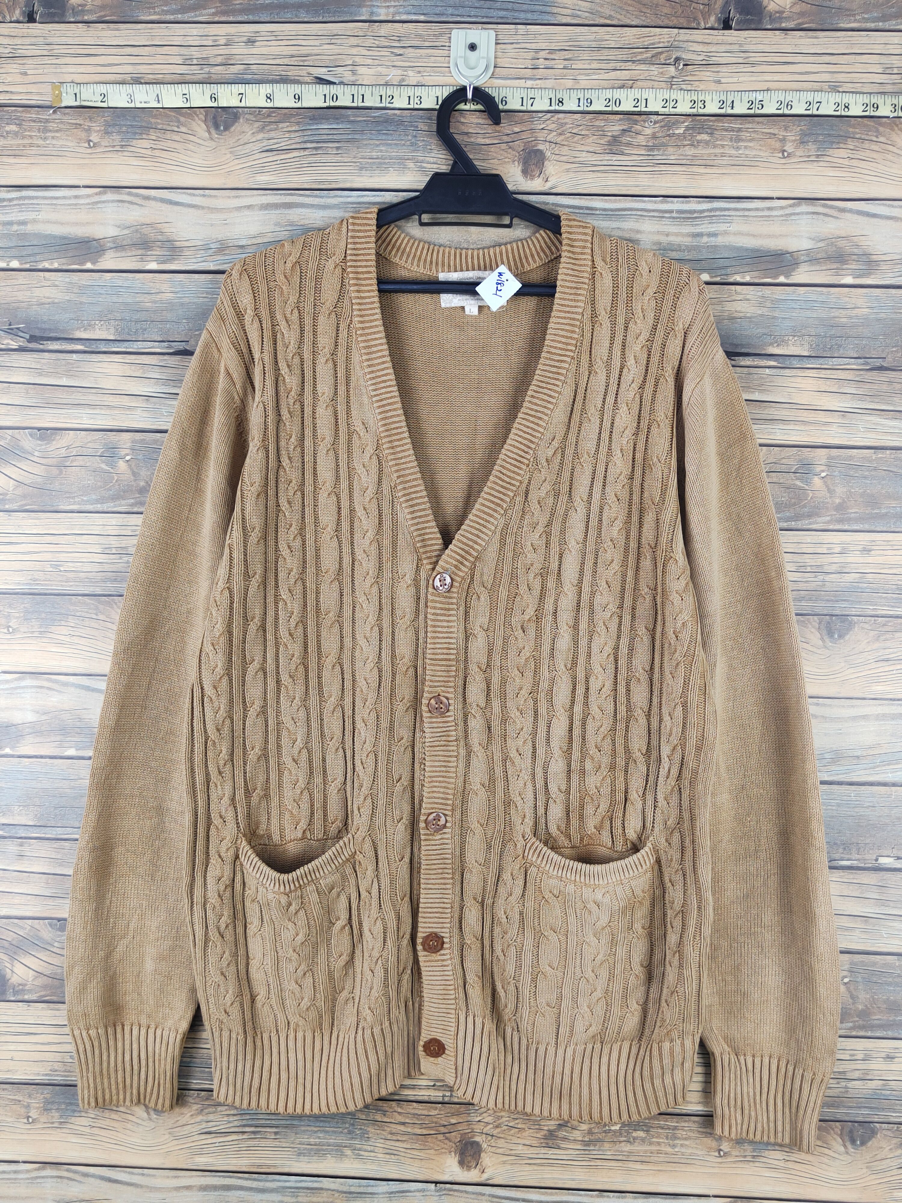 Vintage Pinc Ponc japan Brown Knitwear vintage Cardigan #W1821 Size US L / EU 52-54 / 3 - 1 Thumbnail