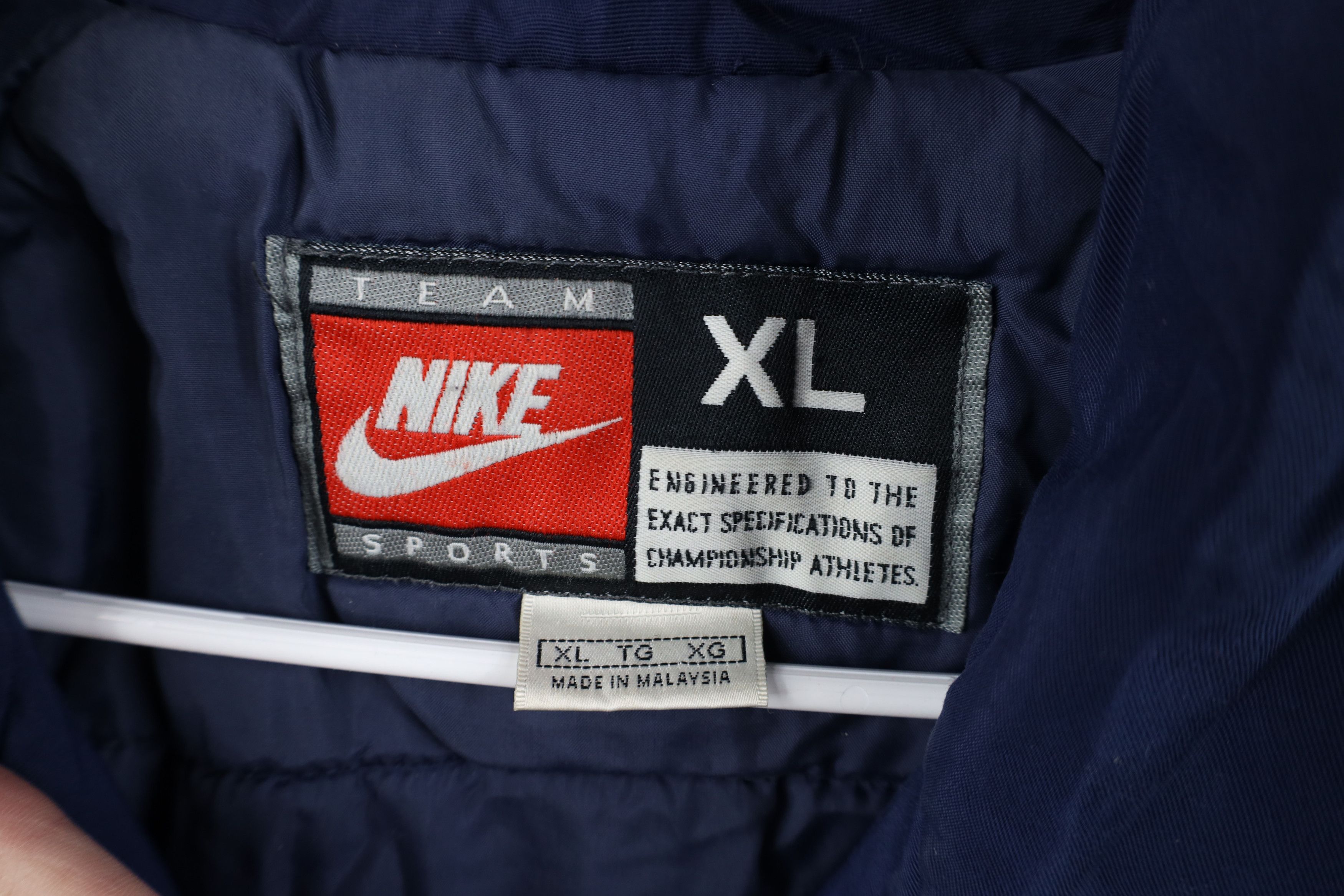 Nike Vintage 90s Nike University of Michigan Bomber Jacket Blue Size US XL / EU 56 / 4 - 9 Thumbnail