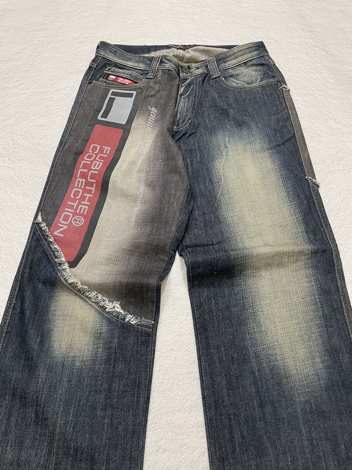 Fubu 2000s Fubu Baggy Jeans Stonewas Big Logo Size US 30 / EU 46 - 2 Thumbnail