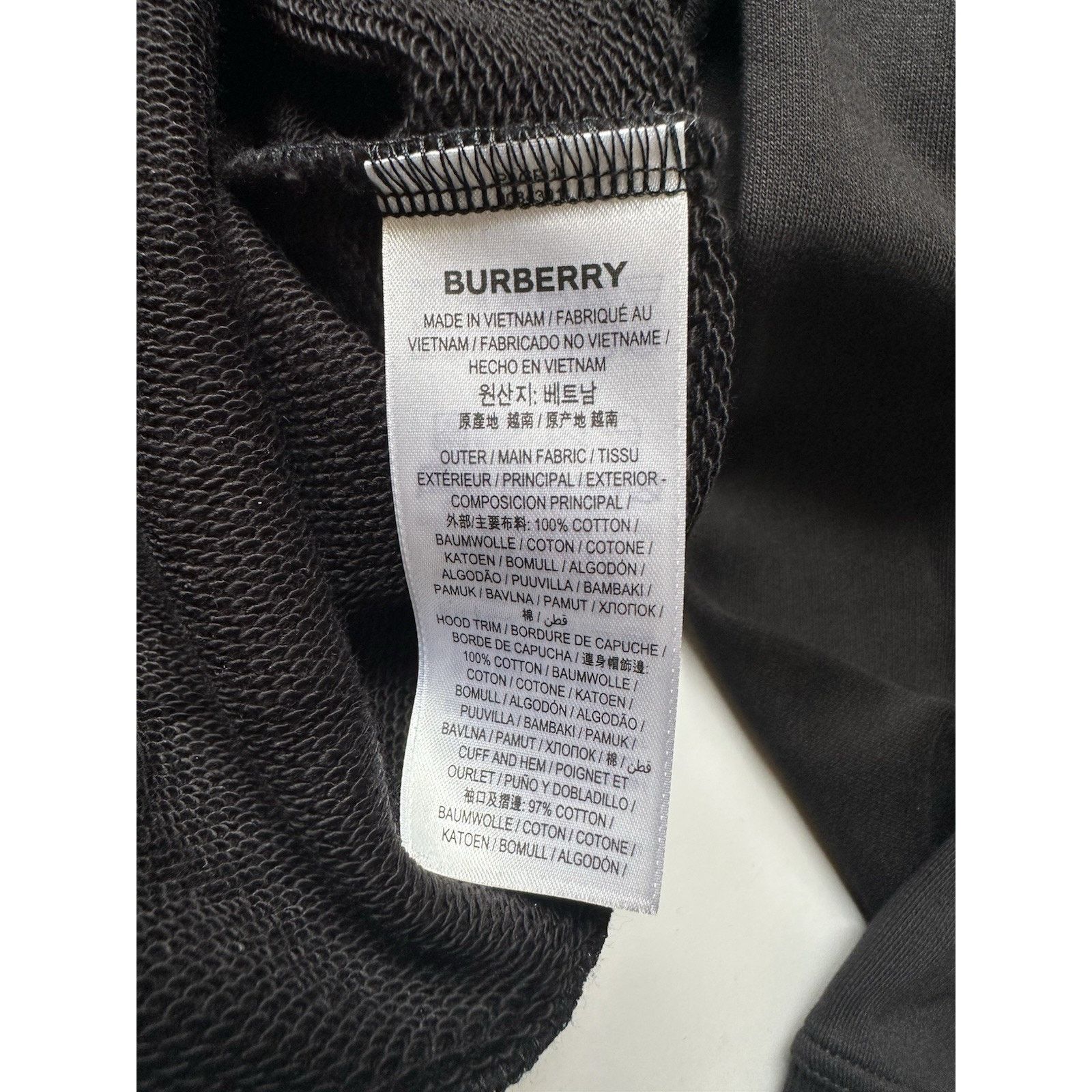 Burberry Burberry Talley Checked Sweatshirt Hoodie Black M 8084391 Size M / US 6-8 / IT 42-44 - 14 Thumbnail