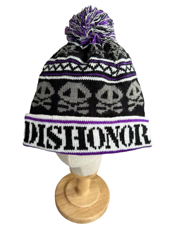 14th Addiction Dishonor Skull Punk Bondage Beanie Hats ☠️☠️ Size ONE SIZE - 2 Thumbnail