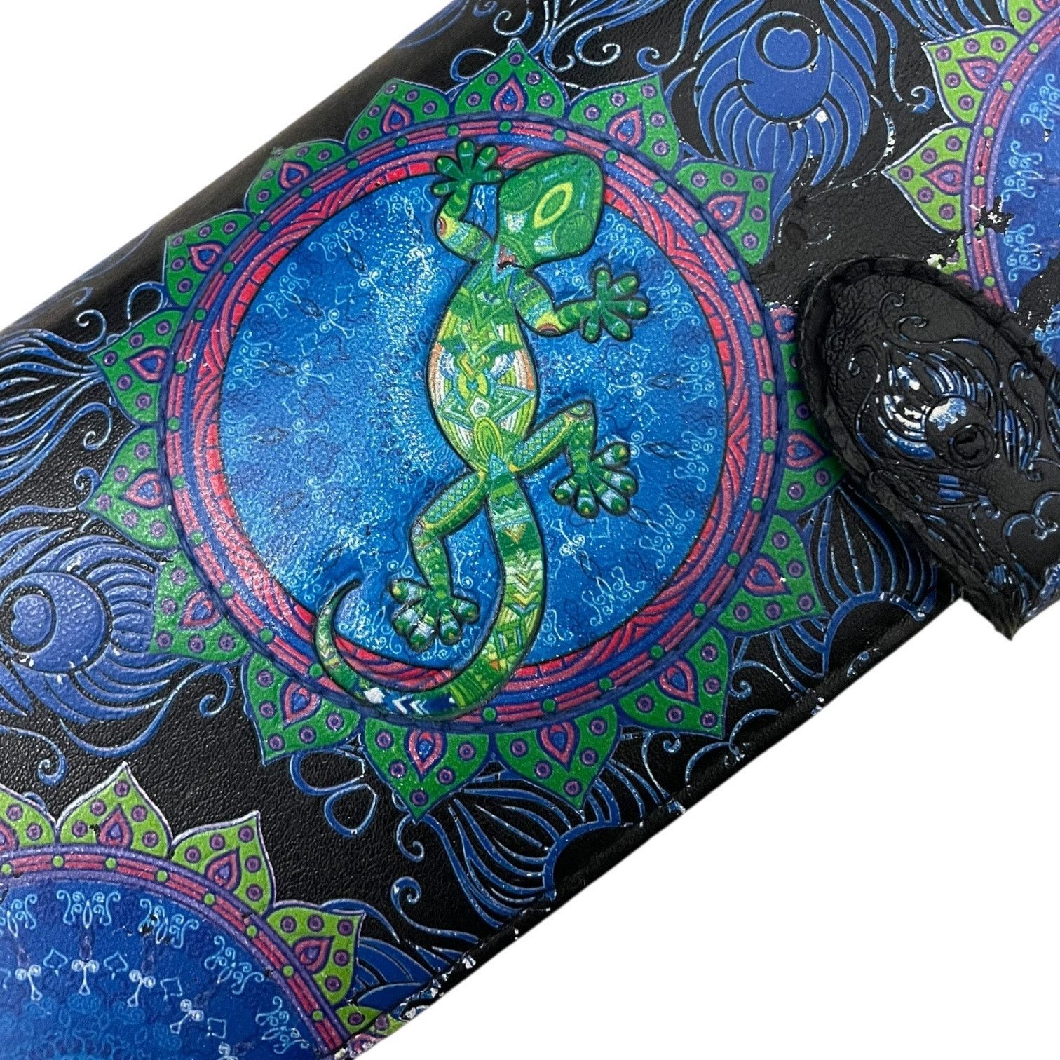 Other Shagwear Blue & Green Lizard Mandala Faux Leather Wallet Size ONE SIZE - 2 Thumbnail