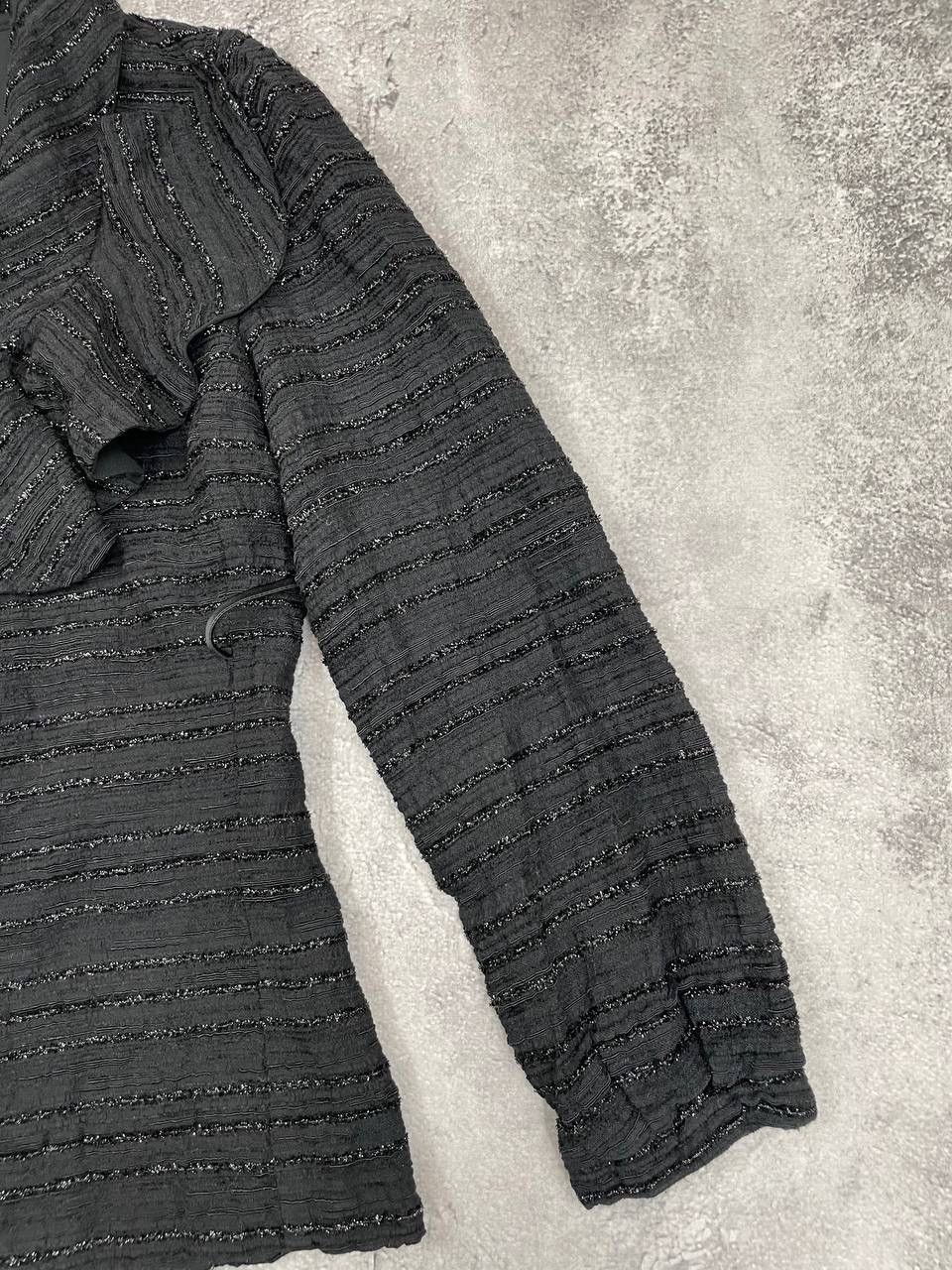 Emporio Armani Armani Collezioni Women’s Black Textured Blazer Jacket Size M / US 6-8 / IT 42-44 - 4 Thumbnail