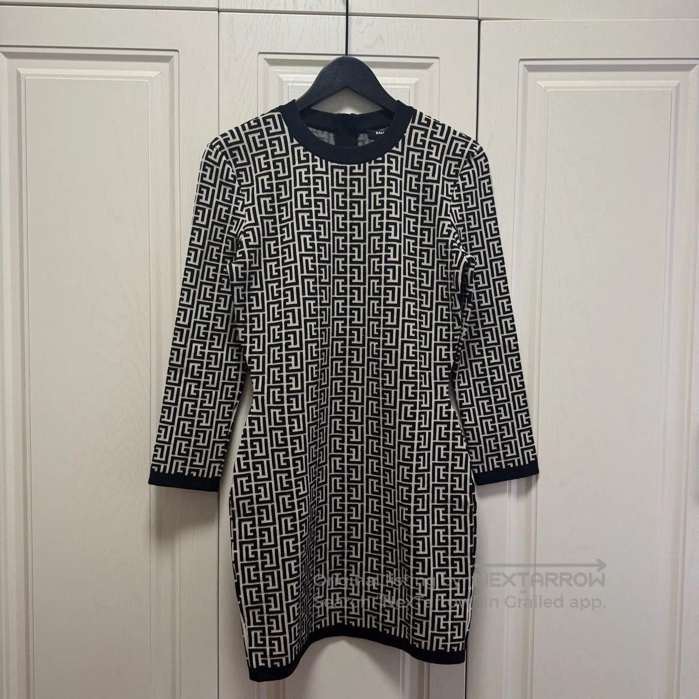 Balmain Balmain Wool Blend Logo Dress. Size S / US 4 / IT 40 - 1 Thumbnail