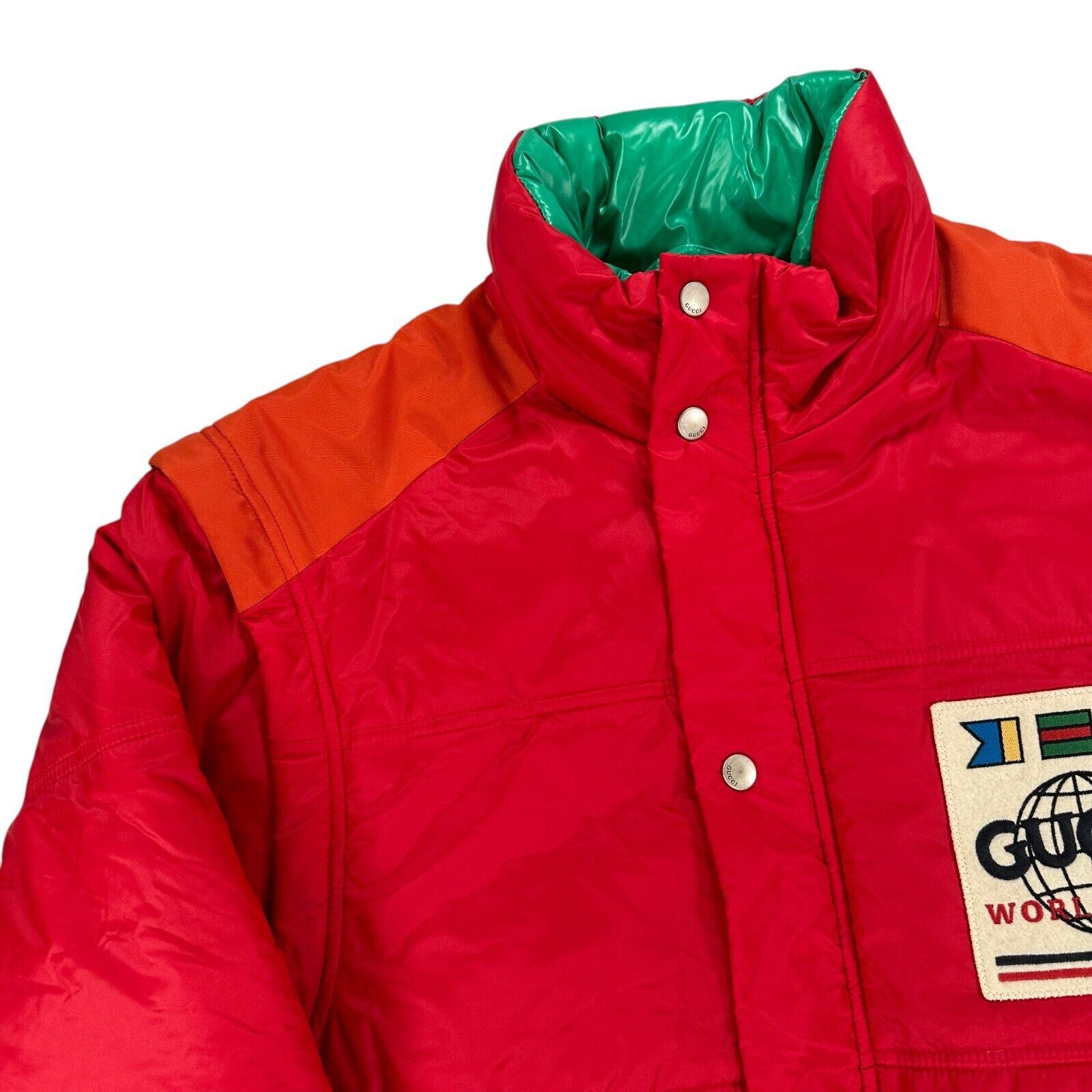Gucci Gucci Size S Puffer Jacket Red Worldwide Removable Sleeve Size US S / EU 44-46 / 1 - 6 Thumbnail
