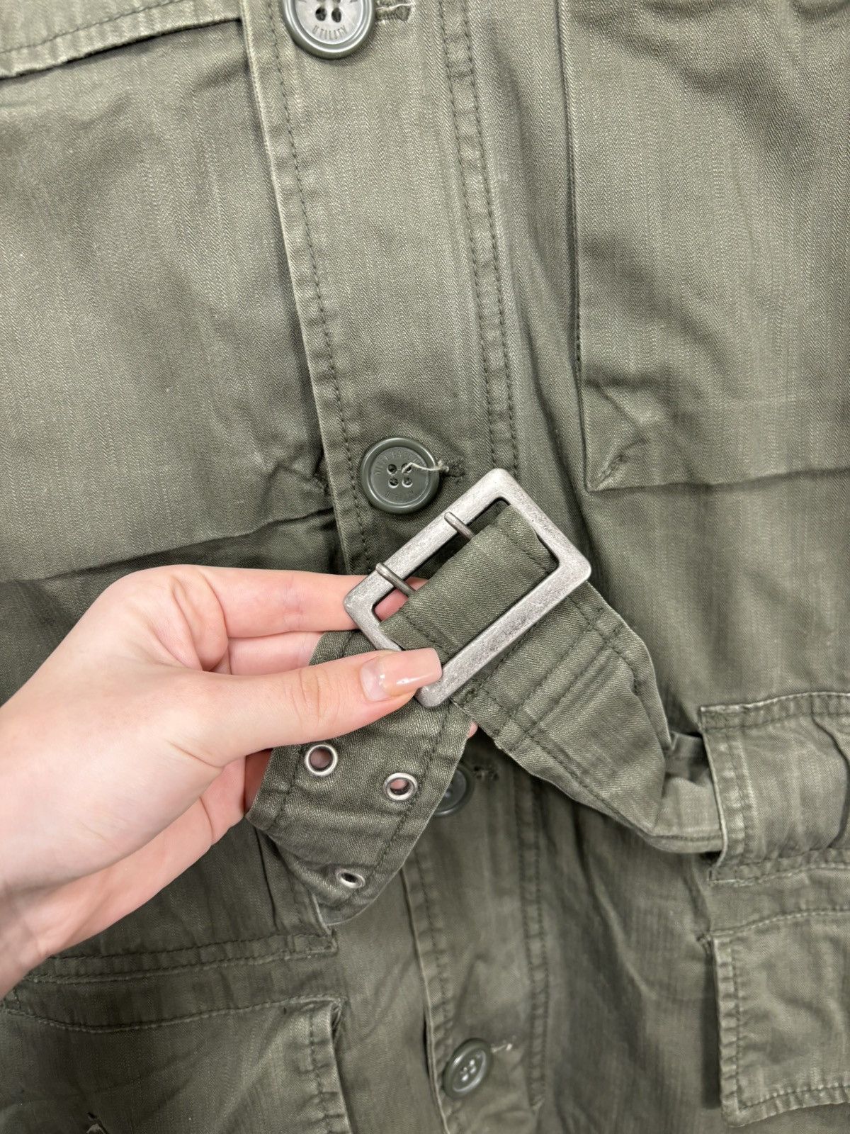 Nigel Cabourn Nigel Cabourn Utility Multipocket Belted Military Jacket Size US S / EU 44-46 / 1 - 8 Thumbnail