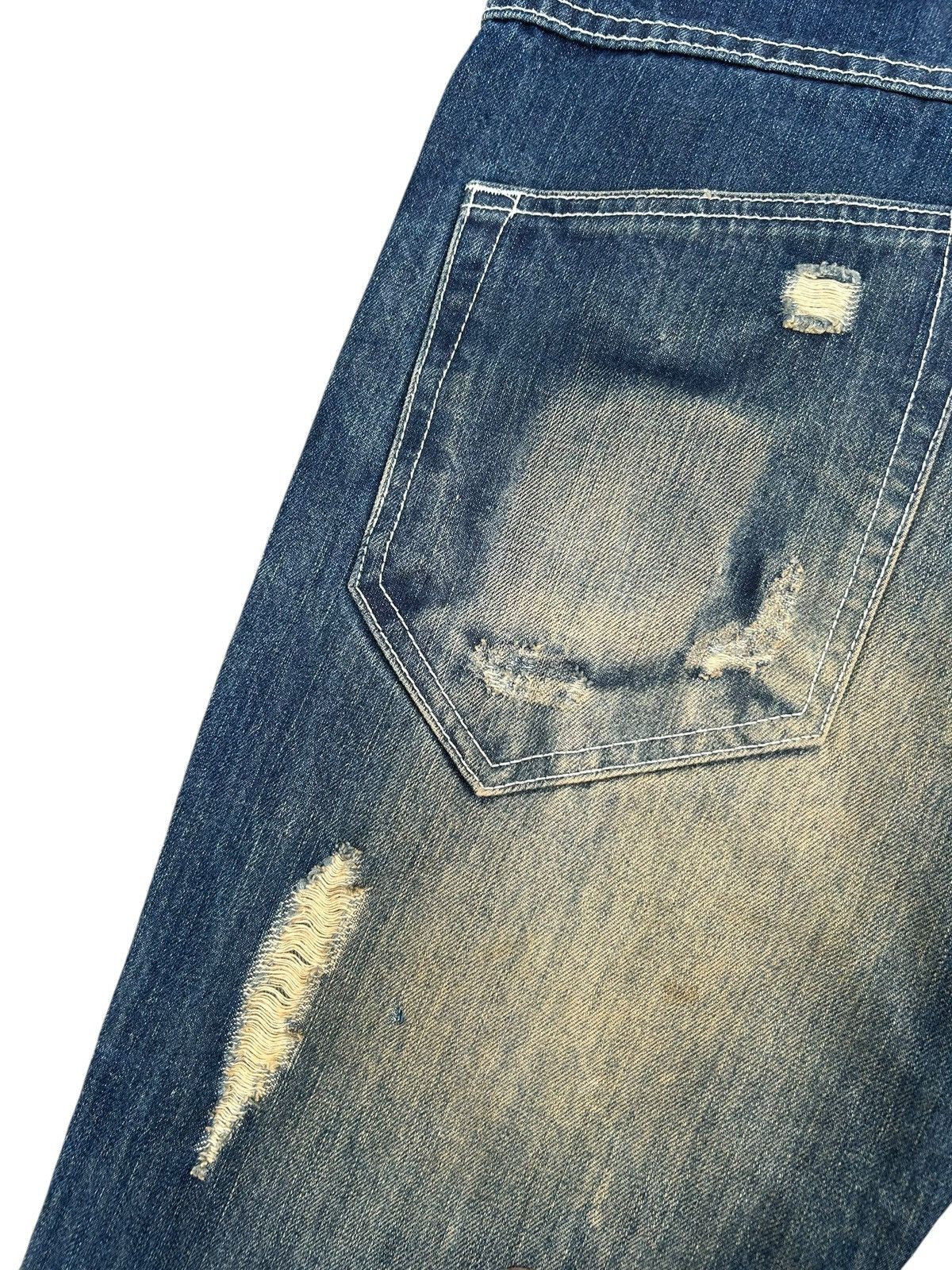 Kapital JACKROSE ROCK JAPANESE DISTRESSED DENIM JEANS Size US 31 - 14 Thumbnail