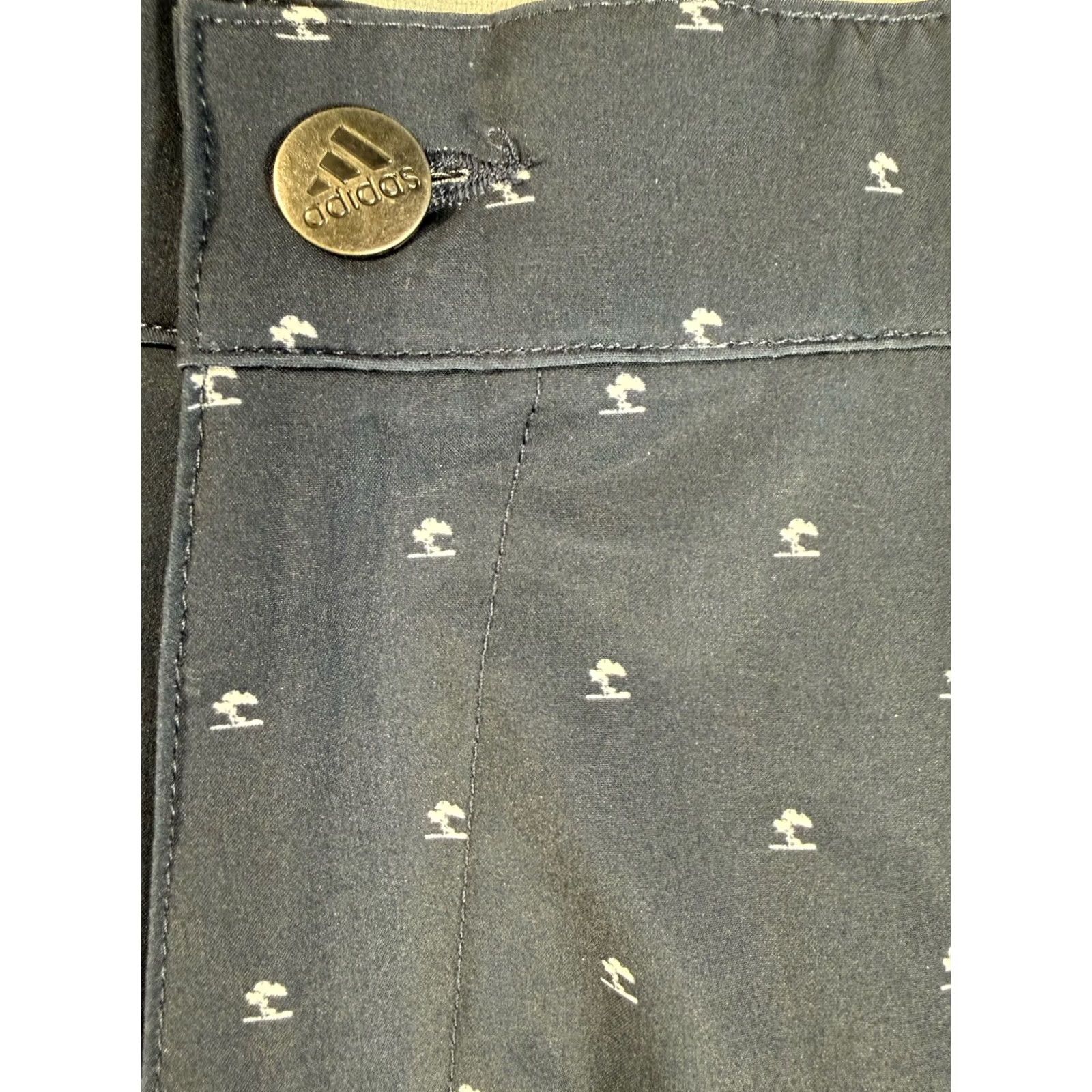Adidas Adidas Golf Shorts Navy Micro Tree Pattern Stretch Flat Front Performance Men 34 Size US 34 / EU 50 - 7 Thumbnail