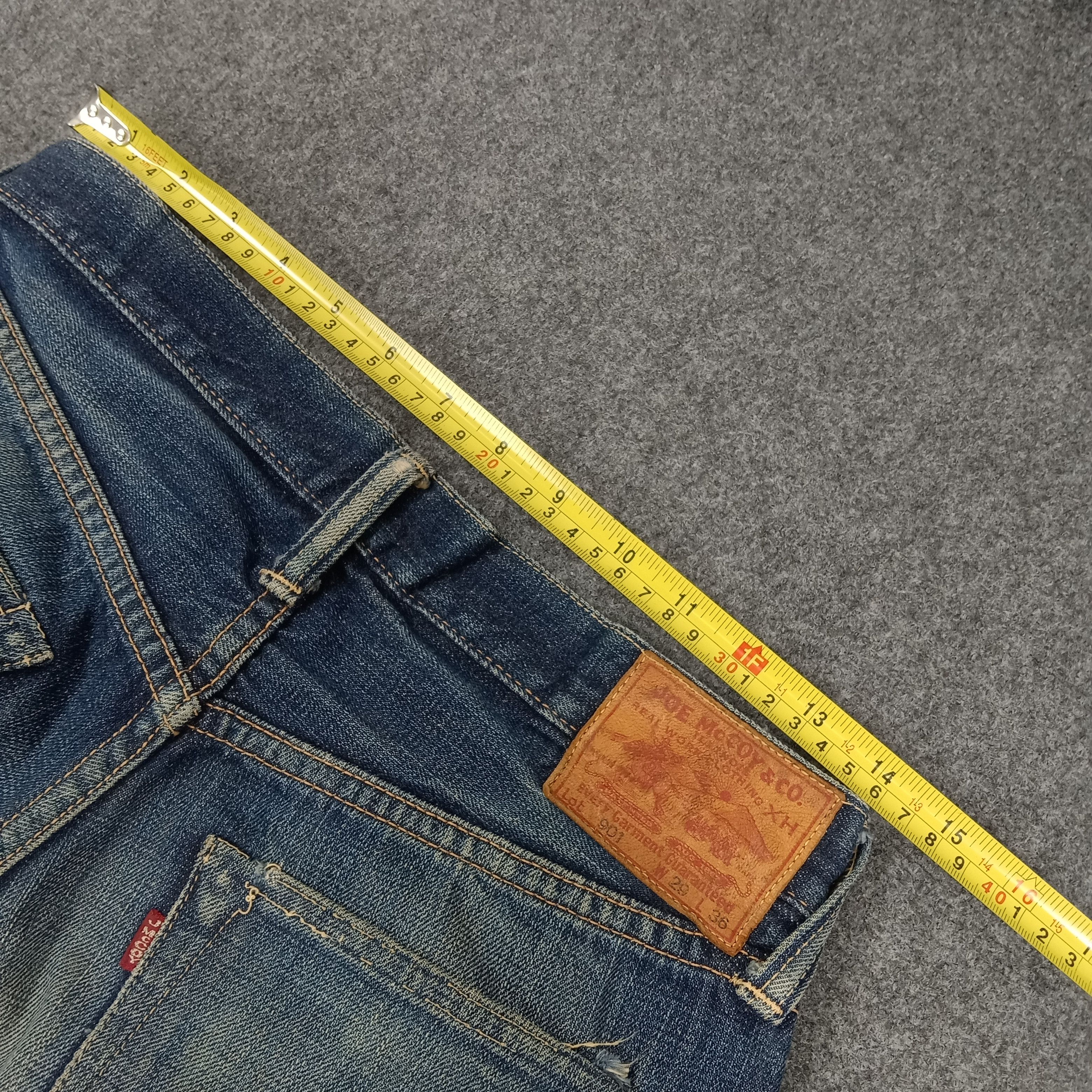 The Real McCoy's Joe McCoy 901 Selvedge Distressed Hem Denim Jeans E1A37 Size US 29 - 8 Thumbnail