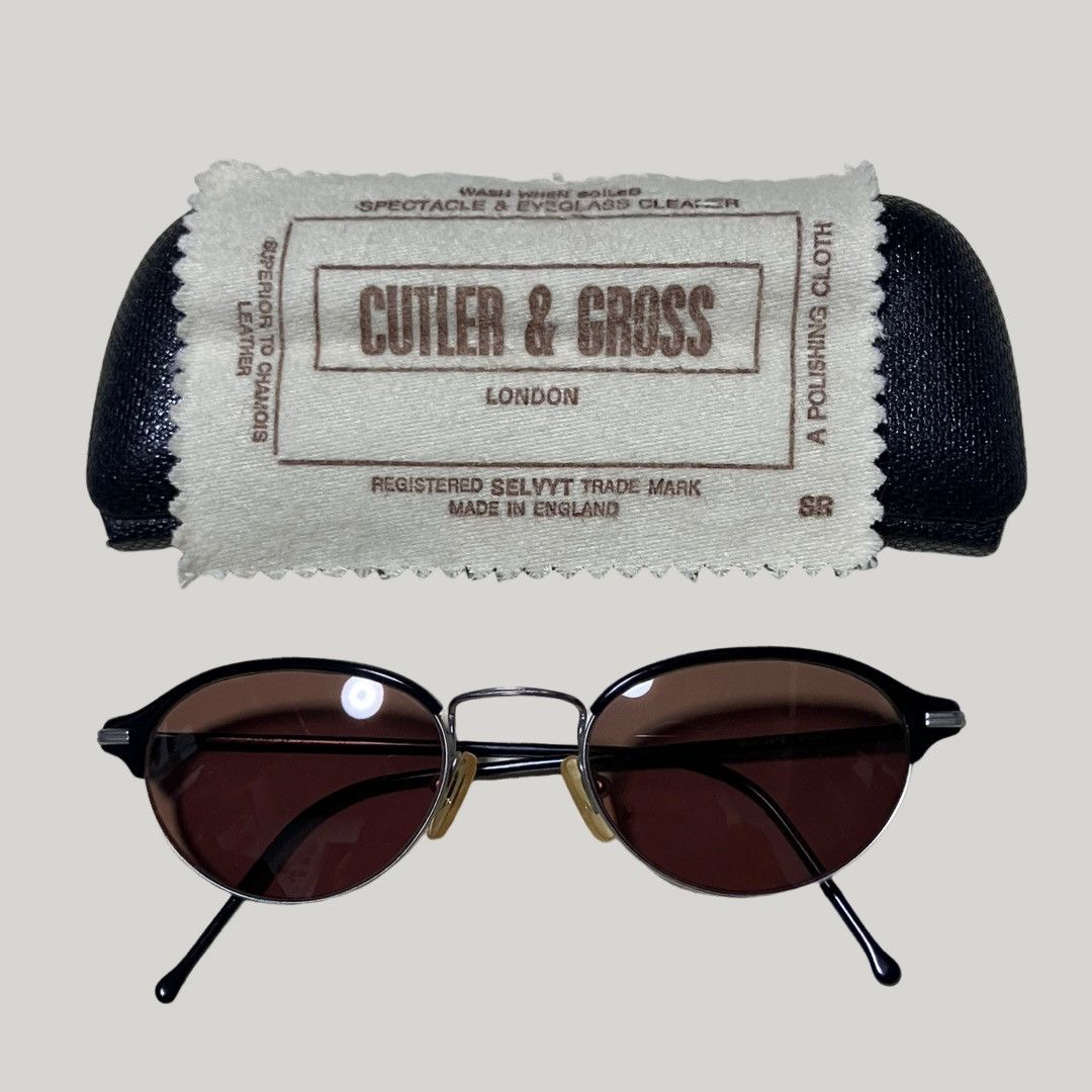 90s Cutler & Gross Mod.0372 Oval Sunglasses Made in England
