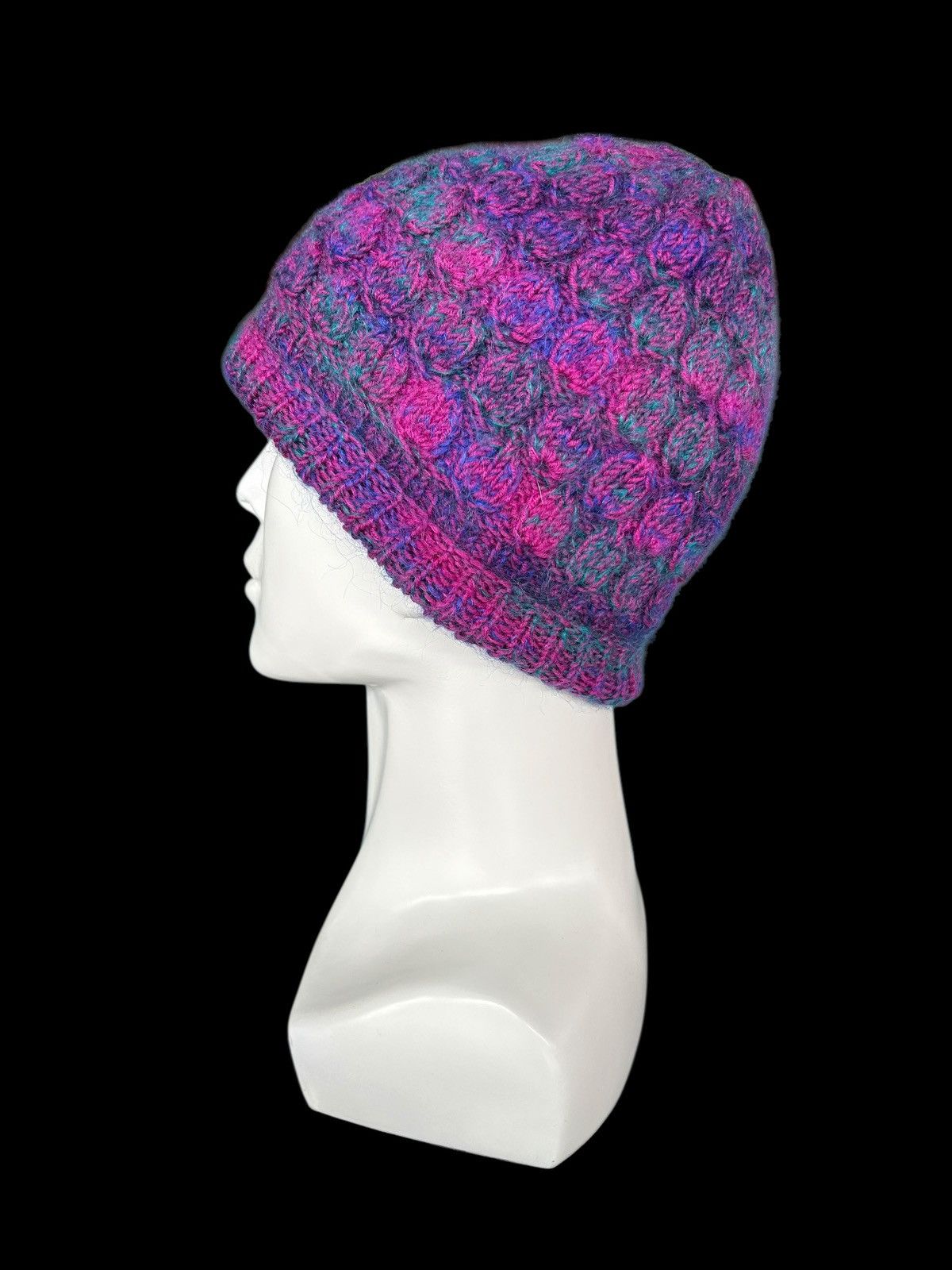 Japanese Brand × Kapital × Vintage Crochet Knitted Handmade hairy Beanie Hats Rare ☠️☠️ Size ONE SIZE - 2 Thumbnail