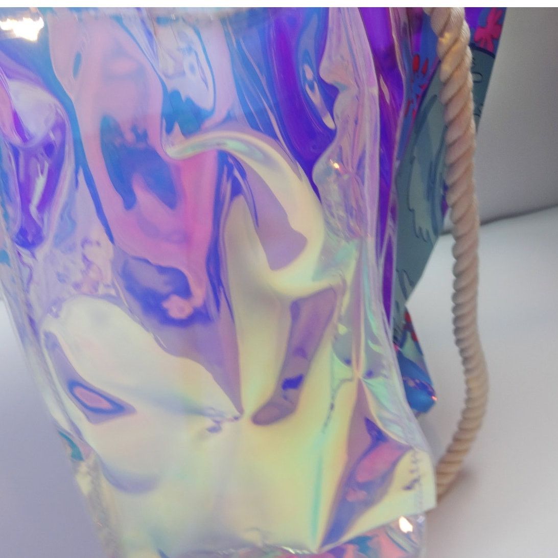 Disney Disney Stitch Holographic Beach Tote Iridescent Bag NWT Size ONE SIZE - 7 Thumbnail