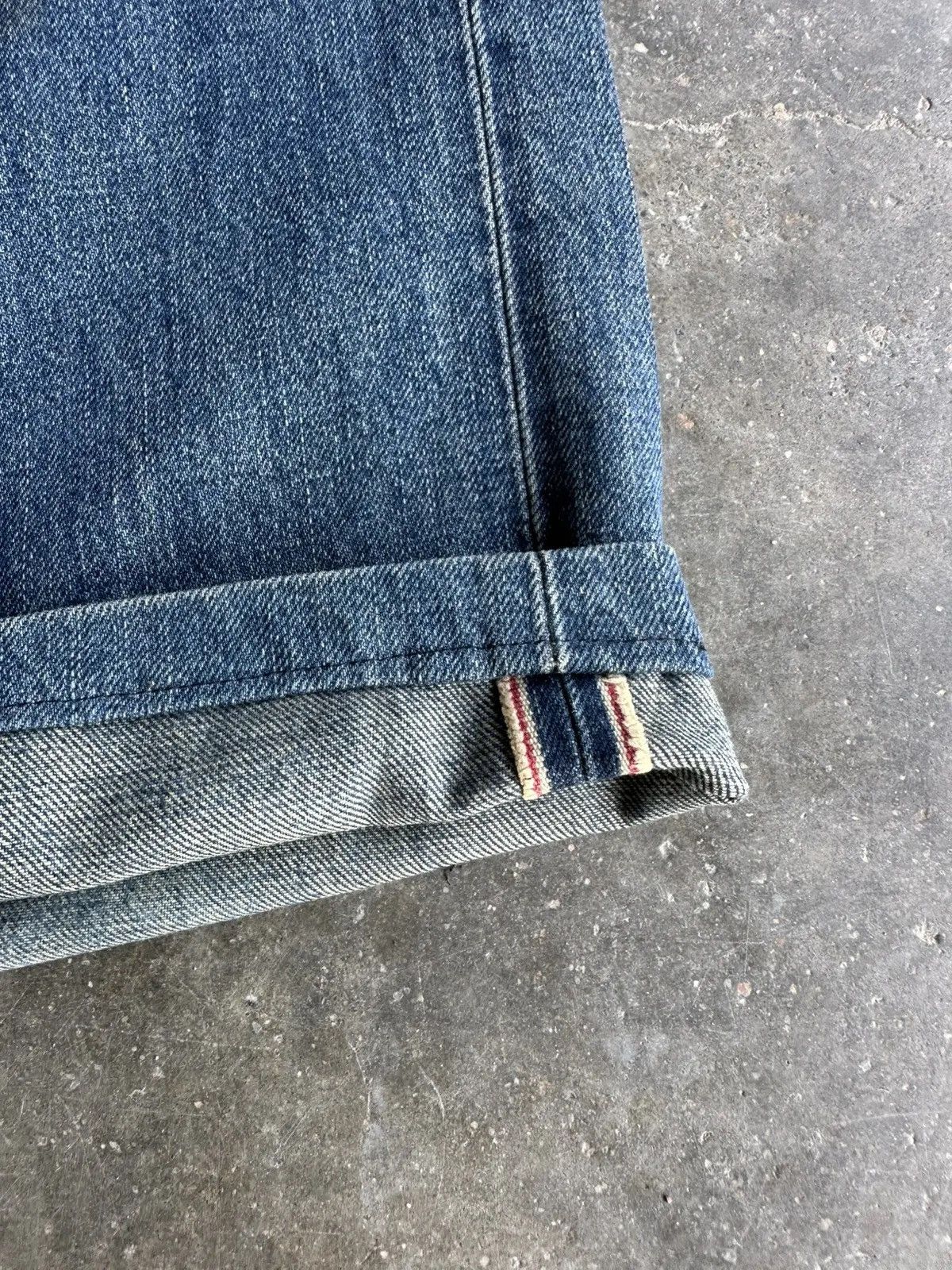 Self Edge 90’s REDLINE Vintage EDWIN 505 Jeans Leather Pai Denim Pants Size US 30 / EU 46 - 7 Thumbnail