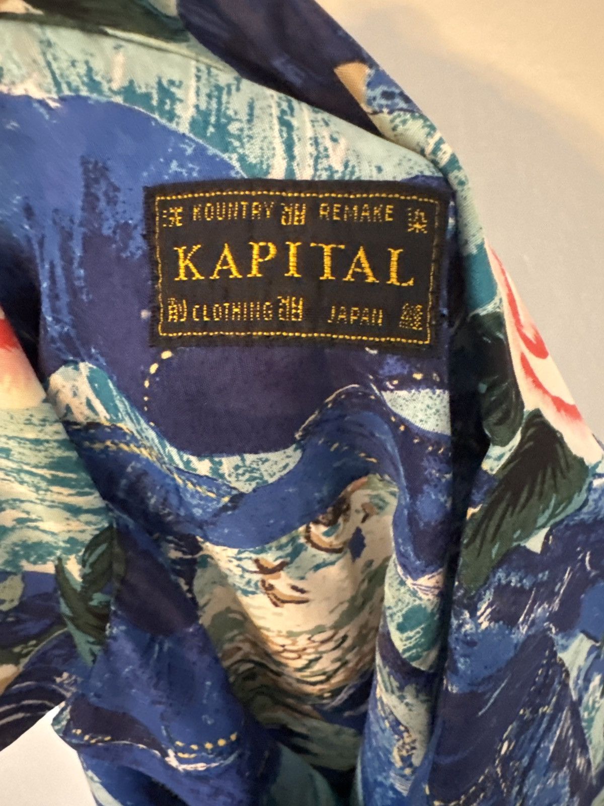 Kapital Kapital Denim Printed Voile Camp Collar Shirt Size US L / EU 52-54 / 3 - 3 Thumbnail