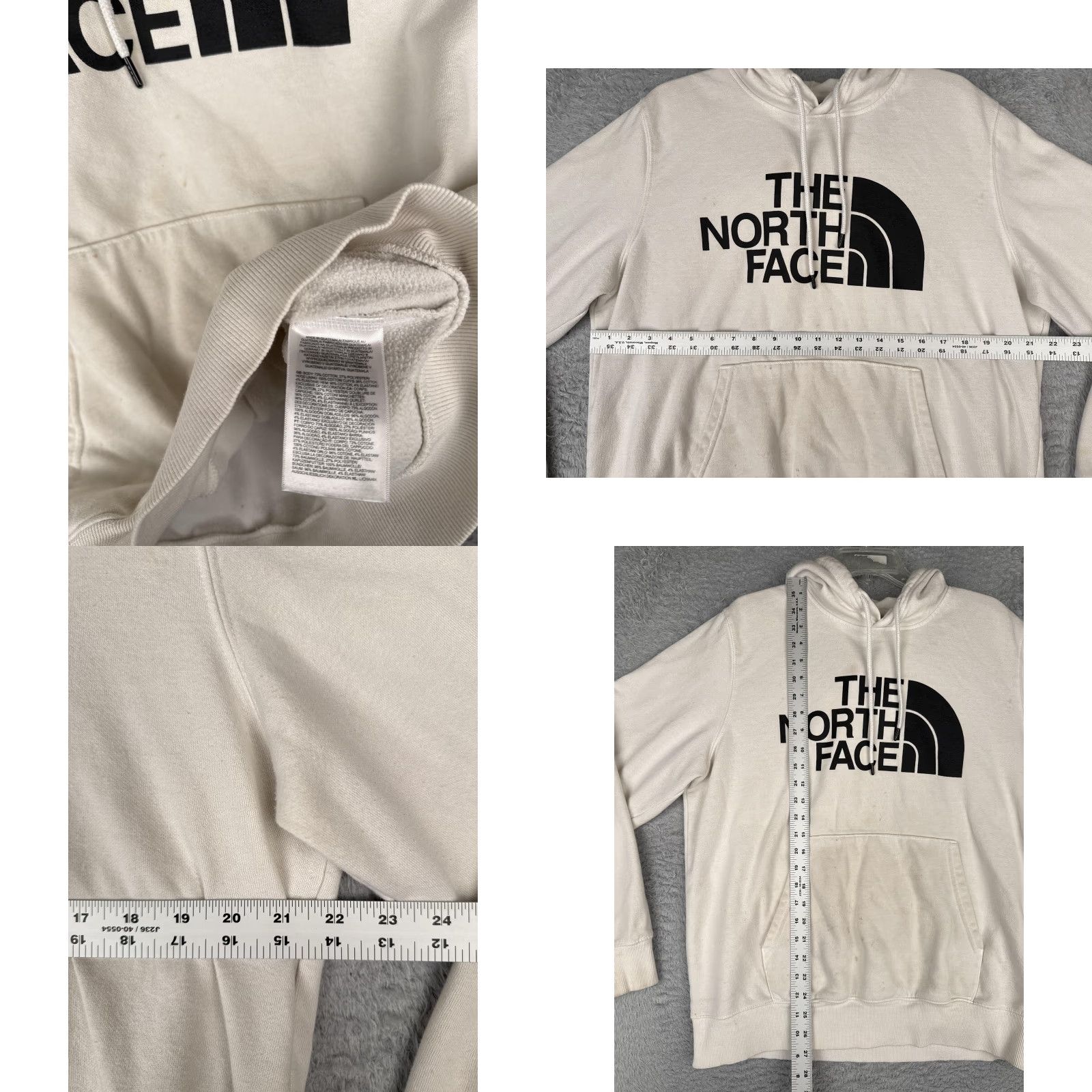 The North Face The North Face Hoodie Mens L White Half Dome Logo Pullover Fleece Sweatshirt Size US L / EU 52-54 / 3 - 8 Thumbnail