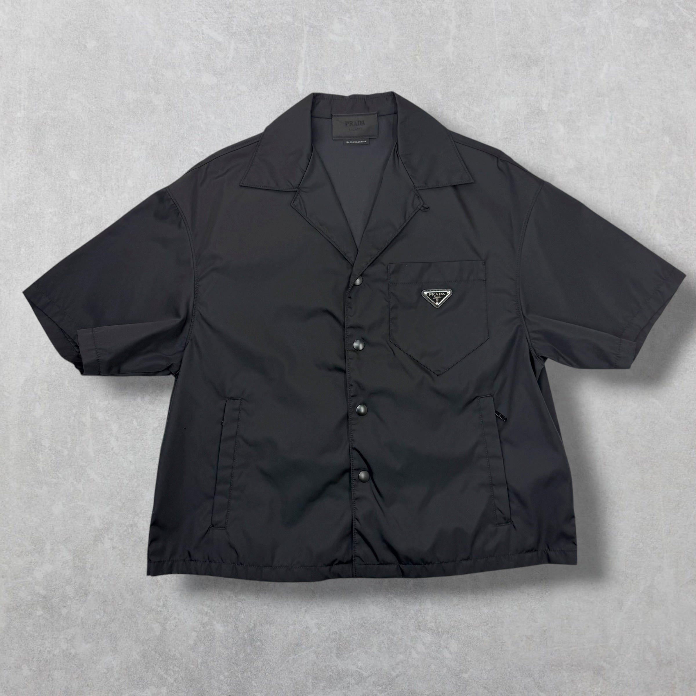 Prada Prada Re-Nylon Short Sleeve Shirt Black M Size US M / EU 48-50 / 2 - 1 Thumbnail