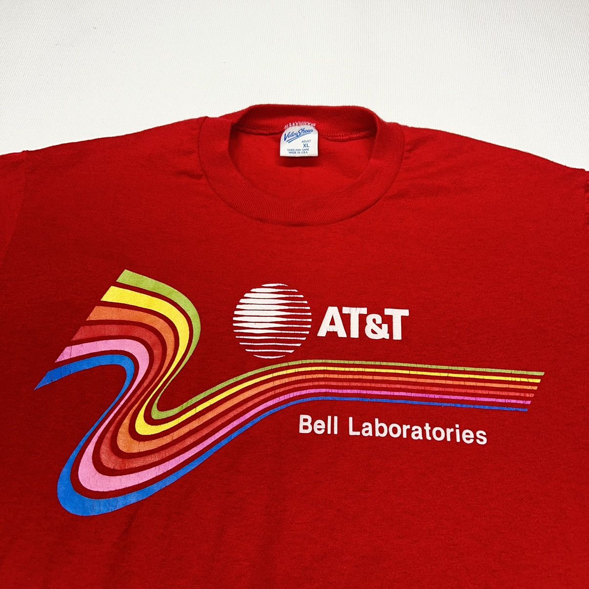Vintage VTG AT&T Bell Laboratories Tee Shirt Red Single Stitch Size US XL / EU 56 / 4 - 2 Thumbnail