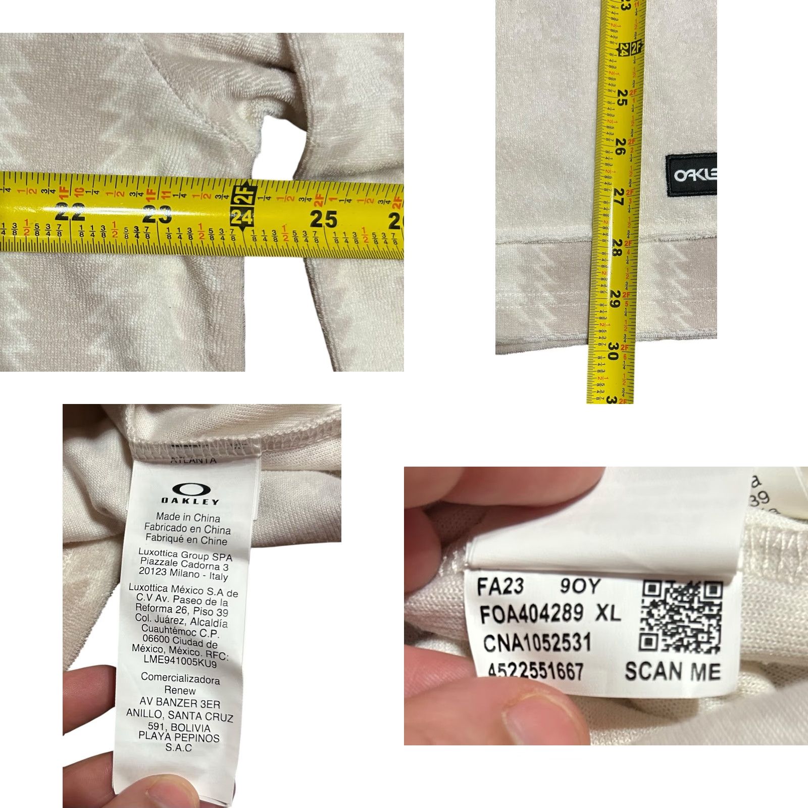 Oakley Oakley Women Hoodie 1/4 Zip Zig-Zag White XL Pullover Sweater Activewear Size XL / US 12-14 / IT 48-50 - 8 Thumbnail