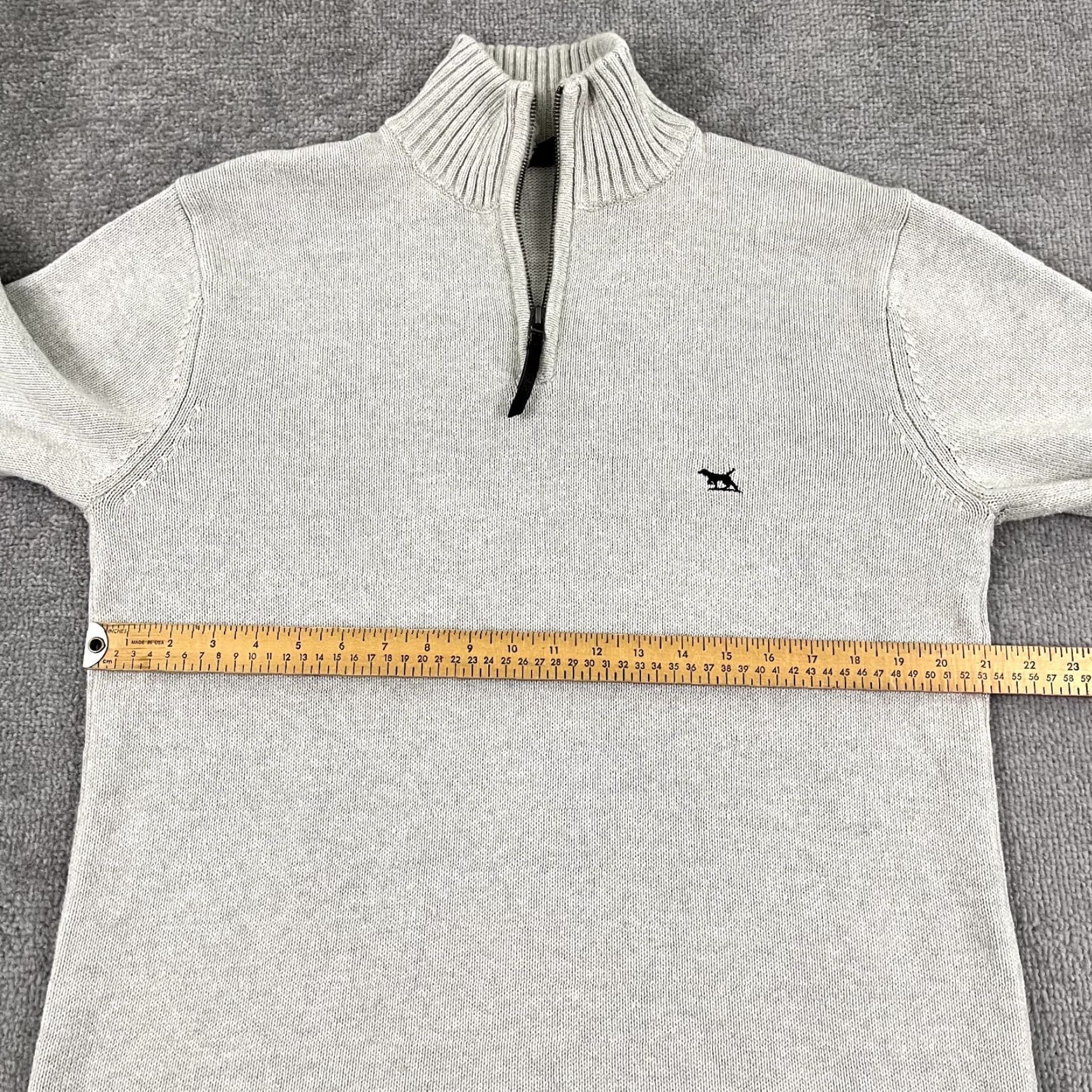Rodd & Gunn RODD & GUNN Sweater Mens Medium Gray Knit Merrick Bay 1/4 Zip Pullover Size US M / EU 48-50 / 2 - 6 Thumbnail