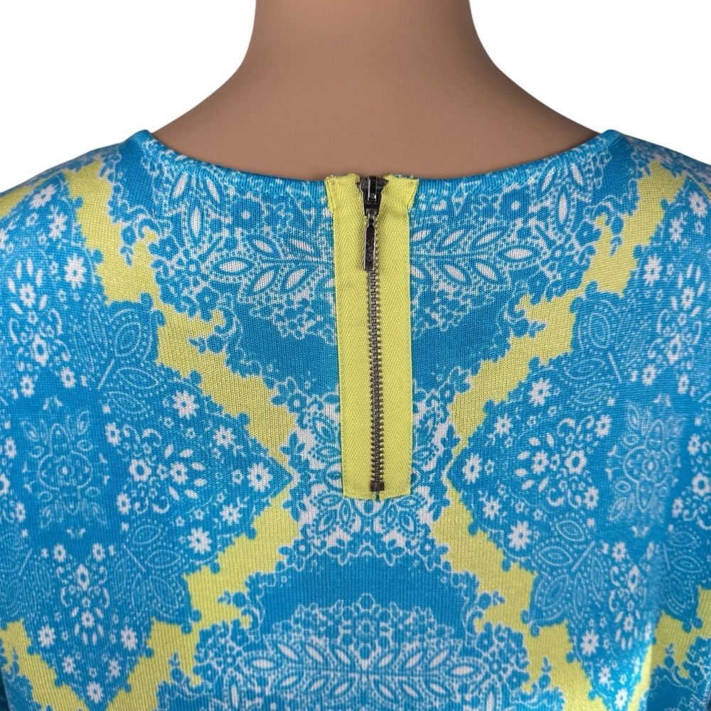 Other NWT New Soft Surroundings Blue Yellow Rayon Tunic Size 1X Size XL / US 12-14 / IT 48-50 - 4 Thumbnail