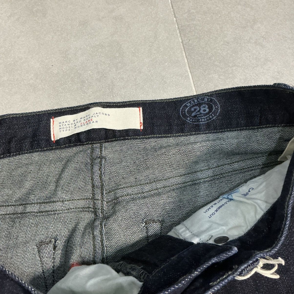 Marc by Marc Jacobs Marc by Marc Jacobs Dark Wash High Wise Flare Jeans NWT Y2K Size 28" / US 6 / IT 42 - 6 Thumbnail