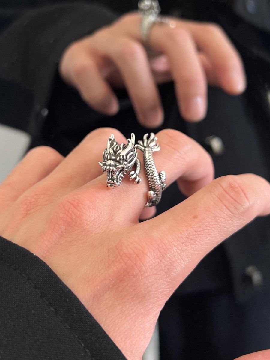 Jewelry × Vintage Stylish silver men's antique ring Size ONE SIZE - 1 Thumbnail