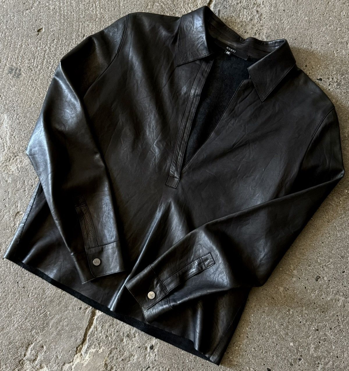 Gucci × Tom Ford Archive Gucci - Tom Ford - FW1997 - Calfskin Vareuse Shirt Size XS / US 0-2 / IT 36-38 - 14 Thumbnail