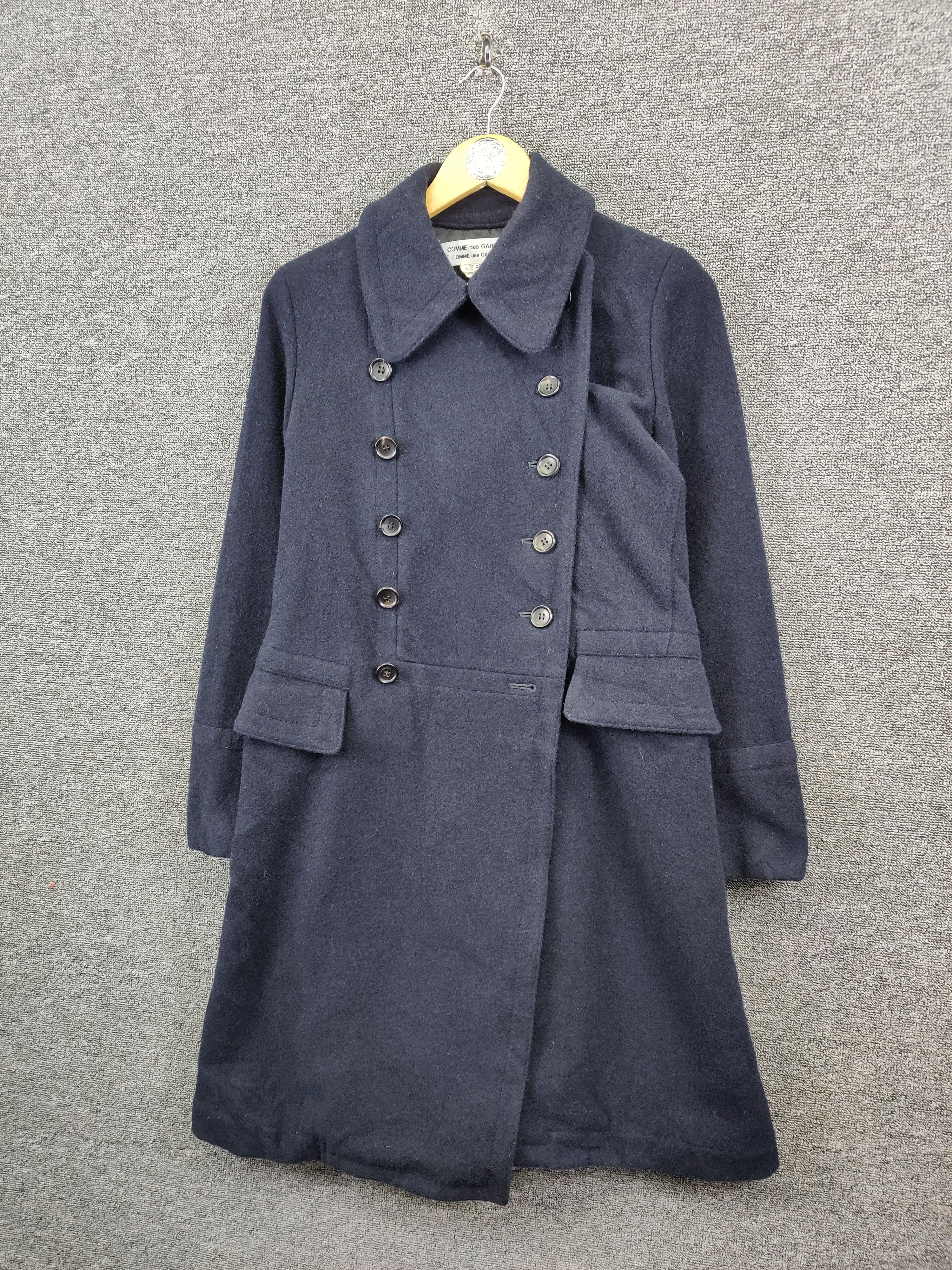Comme des Garcons Vintage Comme Des Garcons Double Breasted Wool Long Coat Size US XS / EU 42 / 0 - 2 Thumbnail