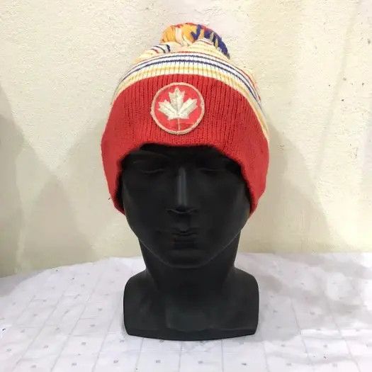 Vintage Colin Stripe Bobble Beanie Hat Size ONE SIZE - 2 Thumbnail