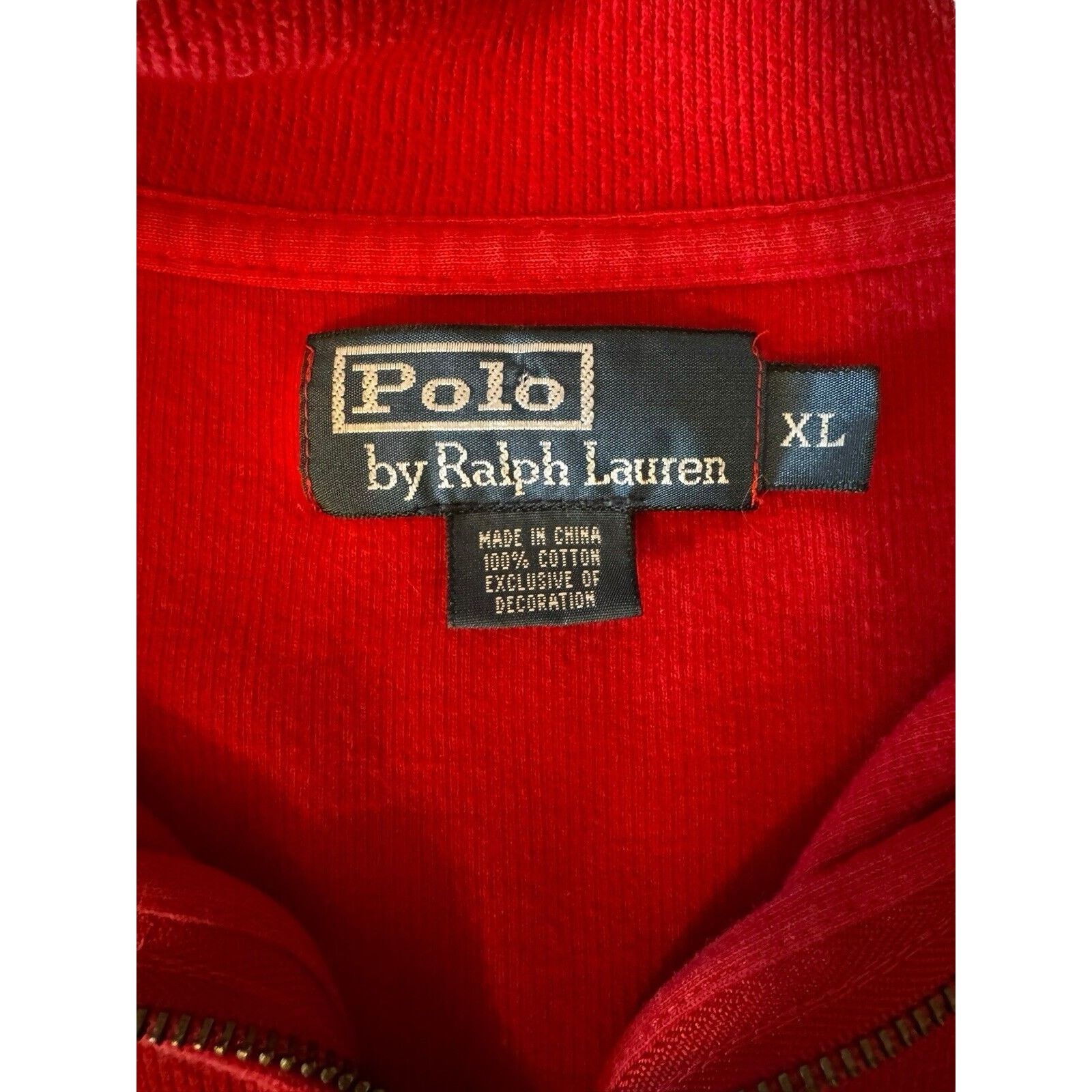 Polo Ralph Lauren Ralph Lauren Polo Red Quarter Zip Pullover Sweater Cotton Size US XL / EU 56 / 4 - 8 Thumbnail