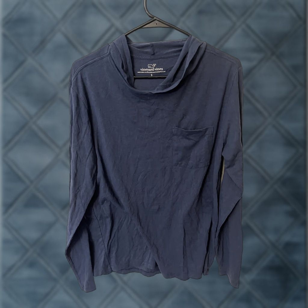 Vineyard Vines Vineyard Vines Long Sleeve Hooded T-Shirt Mens Size S Blue All Seasons Casual Cotton Size US S / EU 44-46 / 1 - 1 Thumbnail
