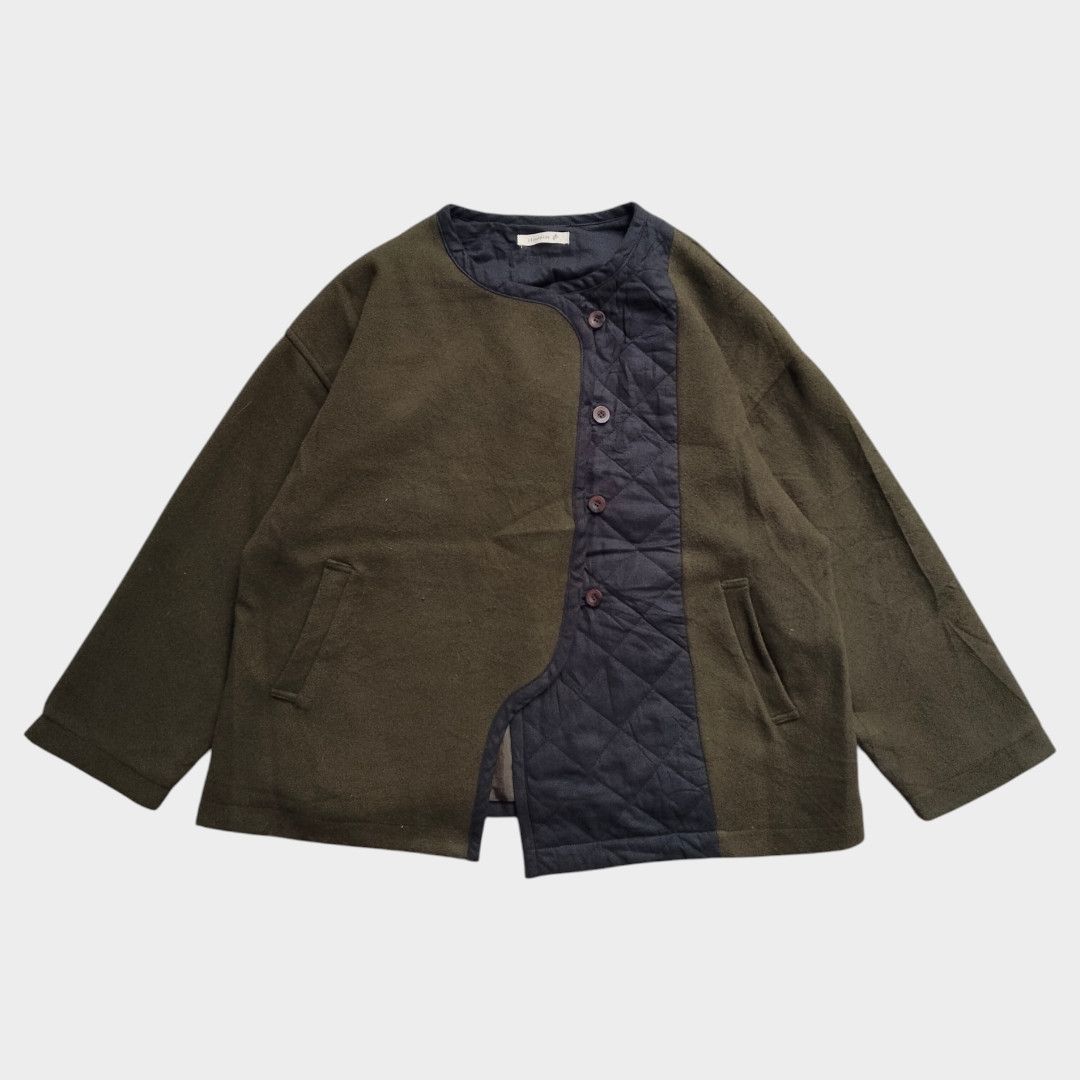 Yohji Yamamoto Cloudnine asymmetry quilted color block jacket Size US M / EU 48-50 / 2 - 2 Thumbnail