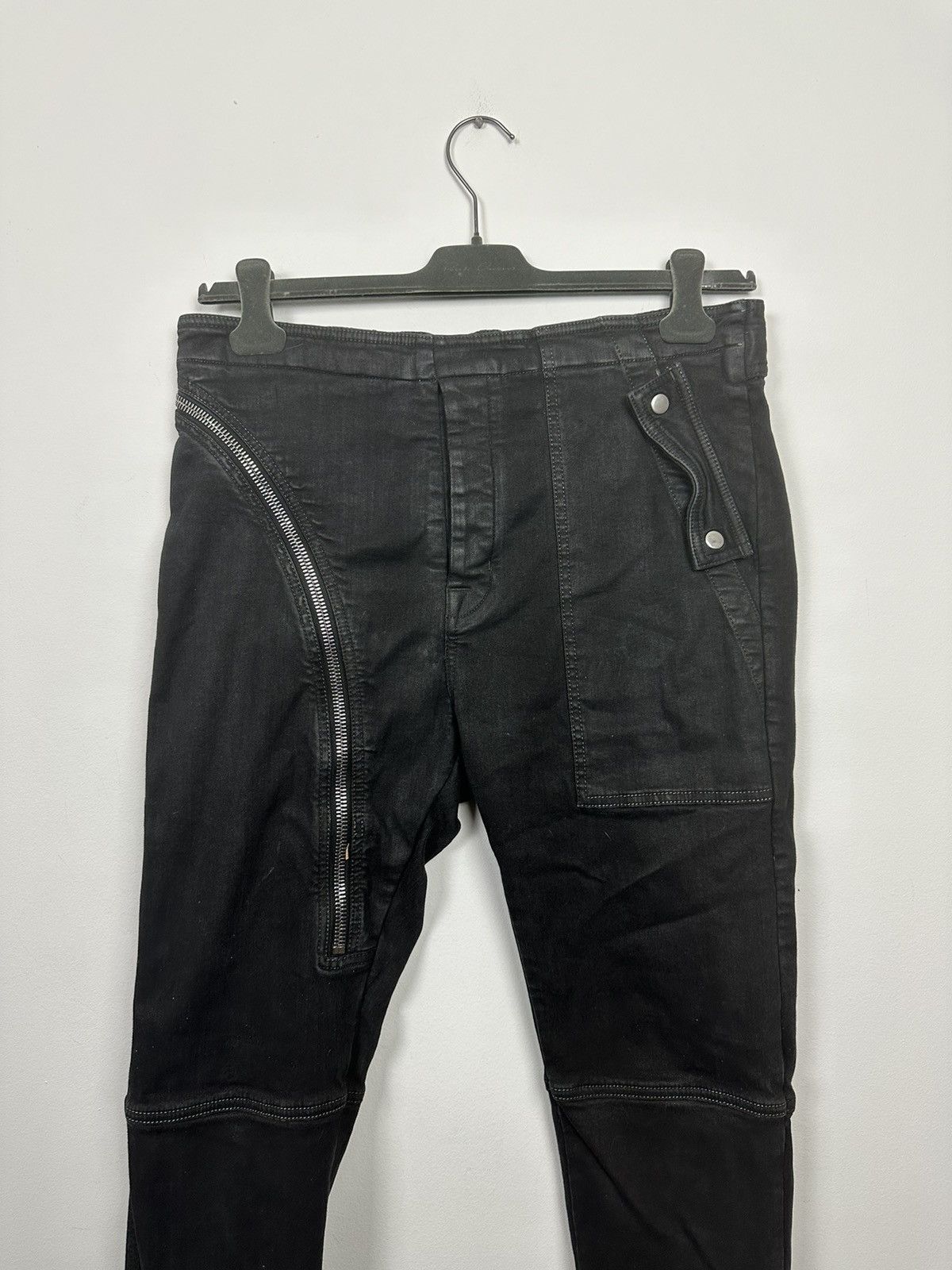 Rick Owens DRKSHDW Waxed Aircut Denim Size US 34 / EU 50 - 2 Thumbnail