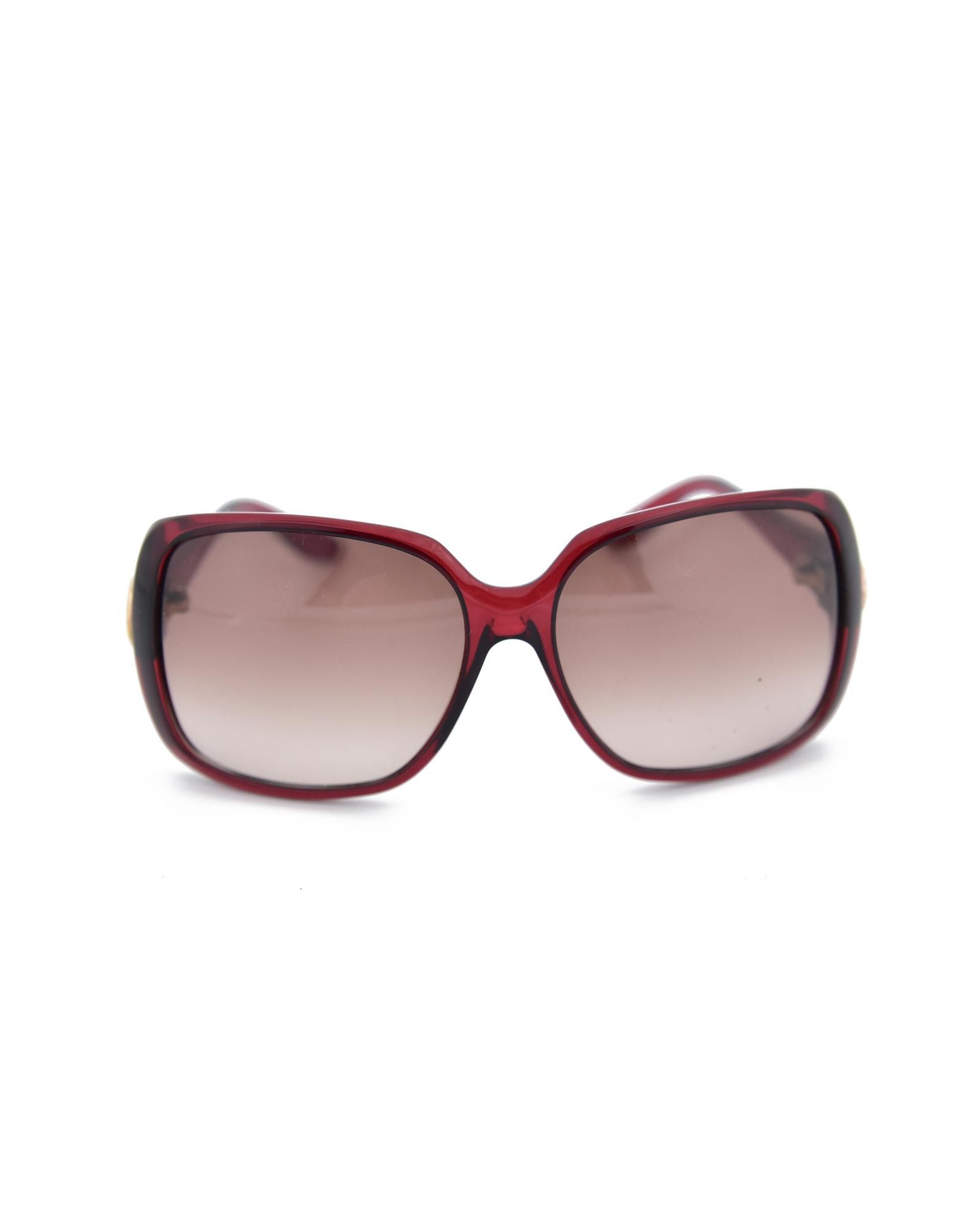 image of Gucci Oversize Interlocking G Logo Sunglasses - Red, Women's