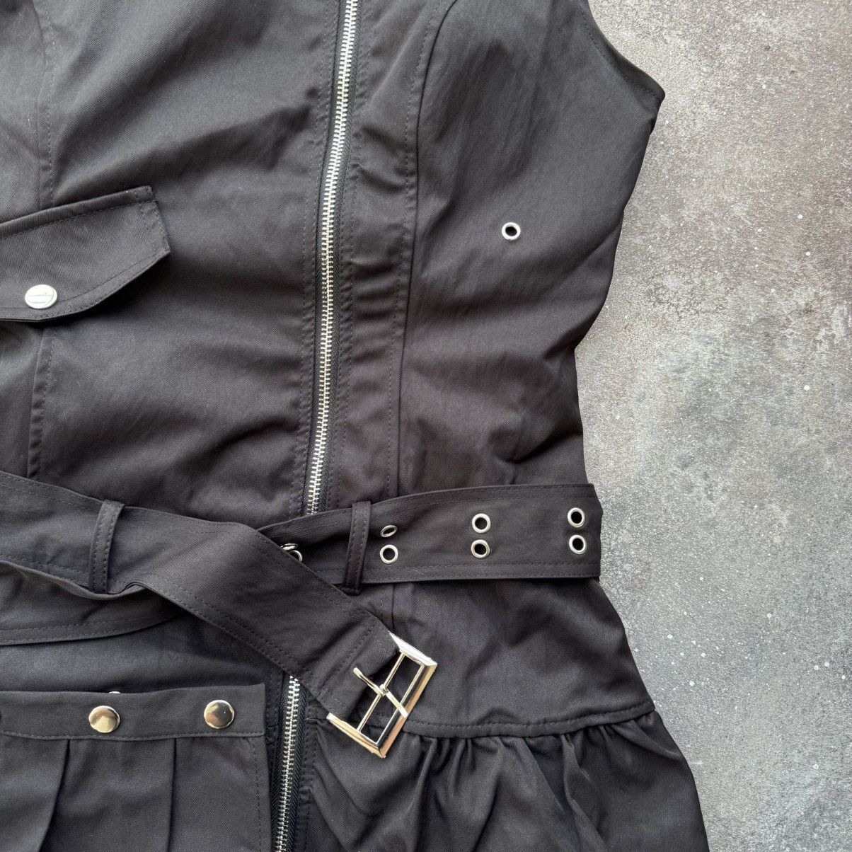 Hysteric Glamour Amazing Y2K Sexy Gothic Pleated Belted Dress (Tripp Vibe) Size M / US 6-8 / IT 42-44 - 5 Thumbnail