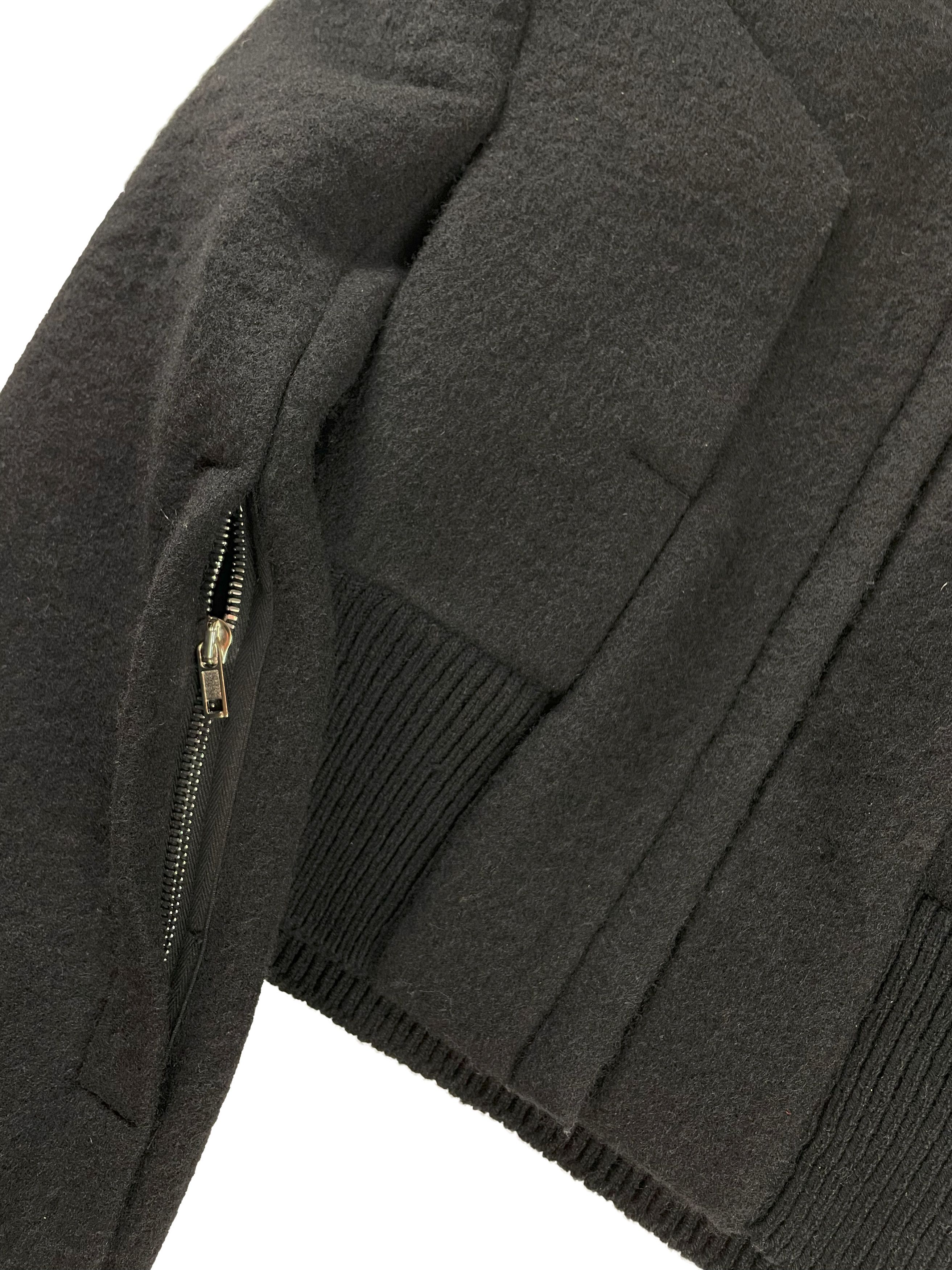 Rick Owens RUNWAY EDFU FLIGHT JACKET FW23 LUXOR BLACK FELTED WOOL Size US M / EU 48-50 / 2 - 5 Thumbnail