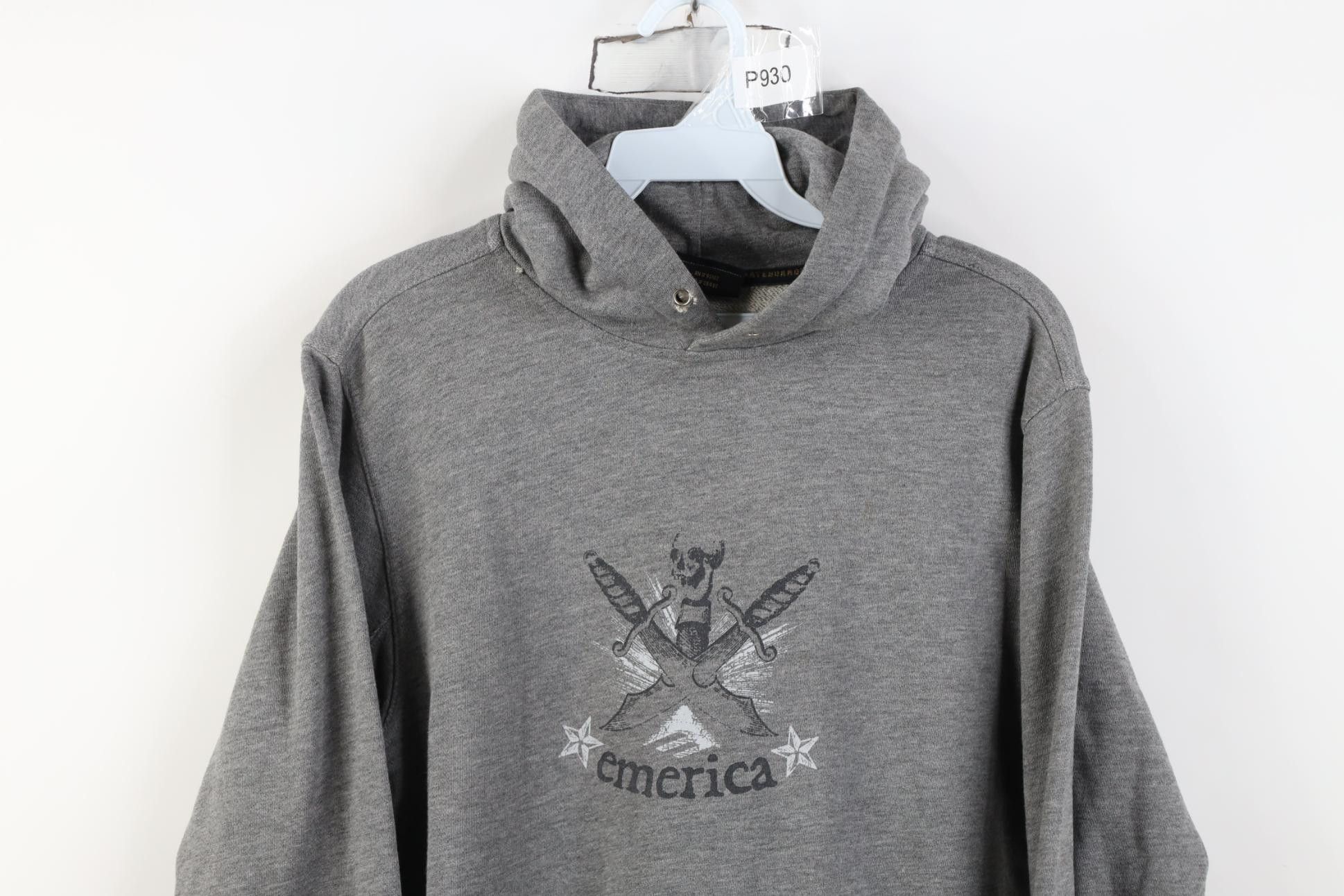 Emerica Vintage 90s Y2K Emerica Skateboarding Skull Sword Hoodie Size S / US 4 / IT 40 - 2 Thumbnail