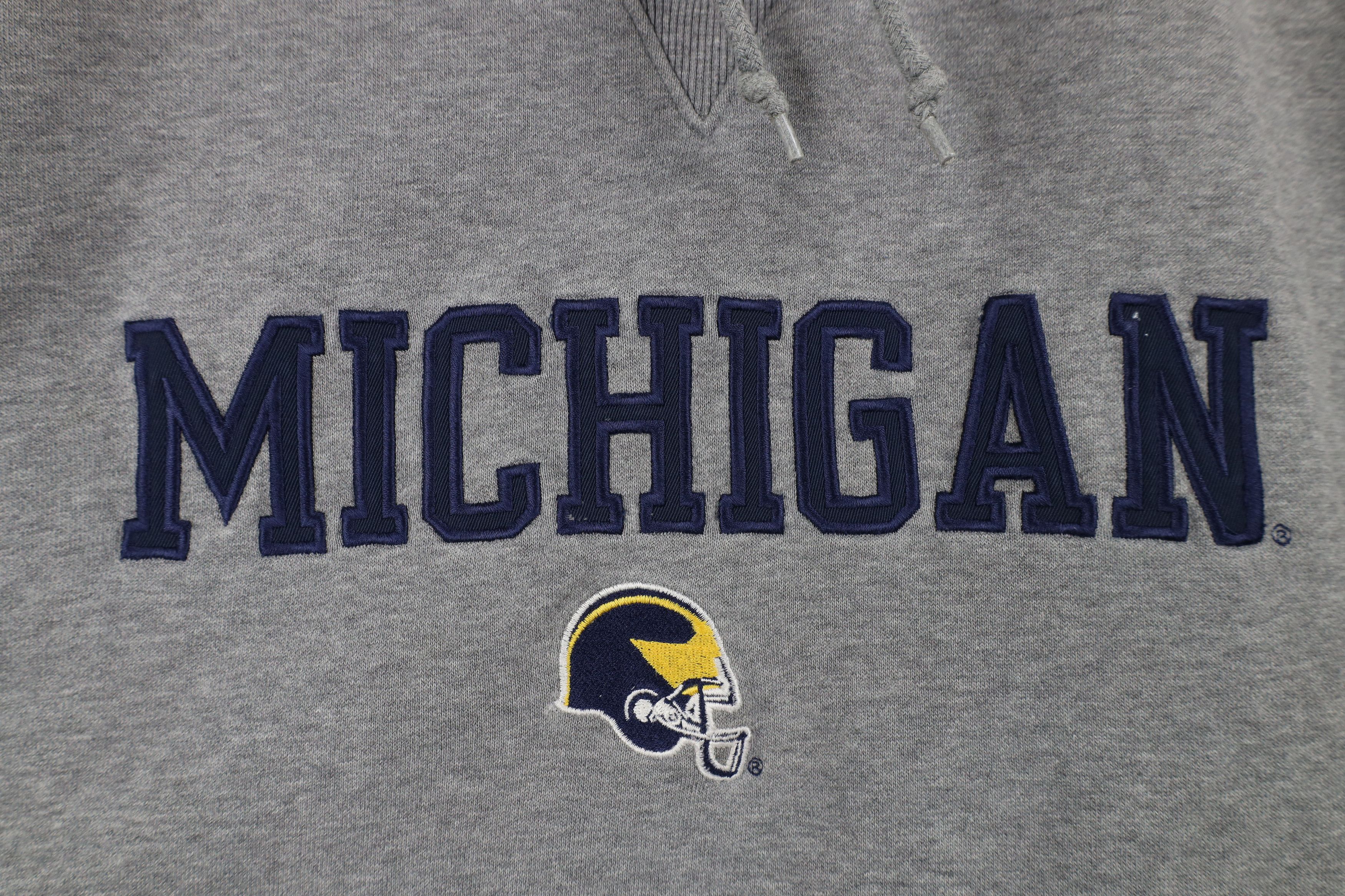 Nike × Vintage Vintage Nike Swoosh University of Michigan Football Hoodie Size US M / EU 48-50 / 2 - 4 Thumbnail