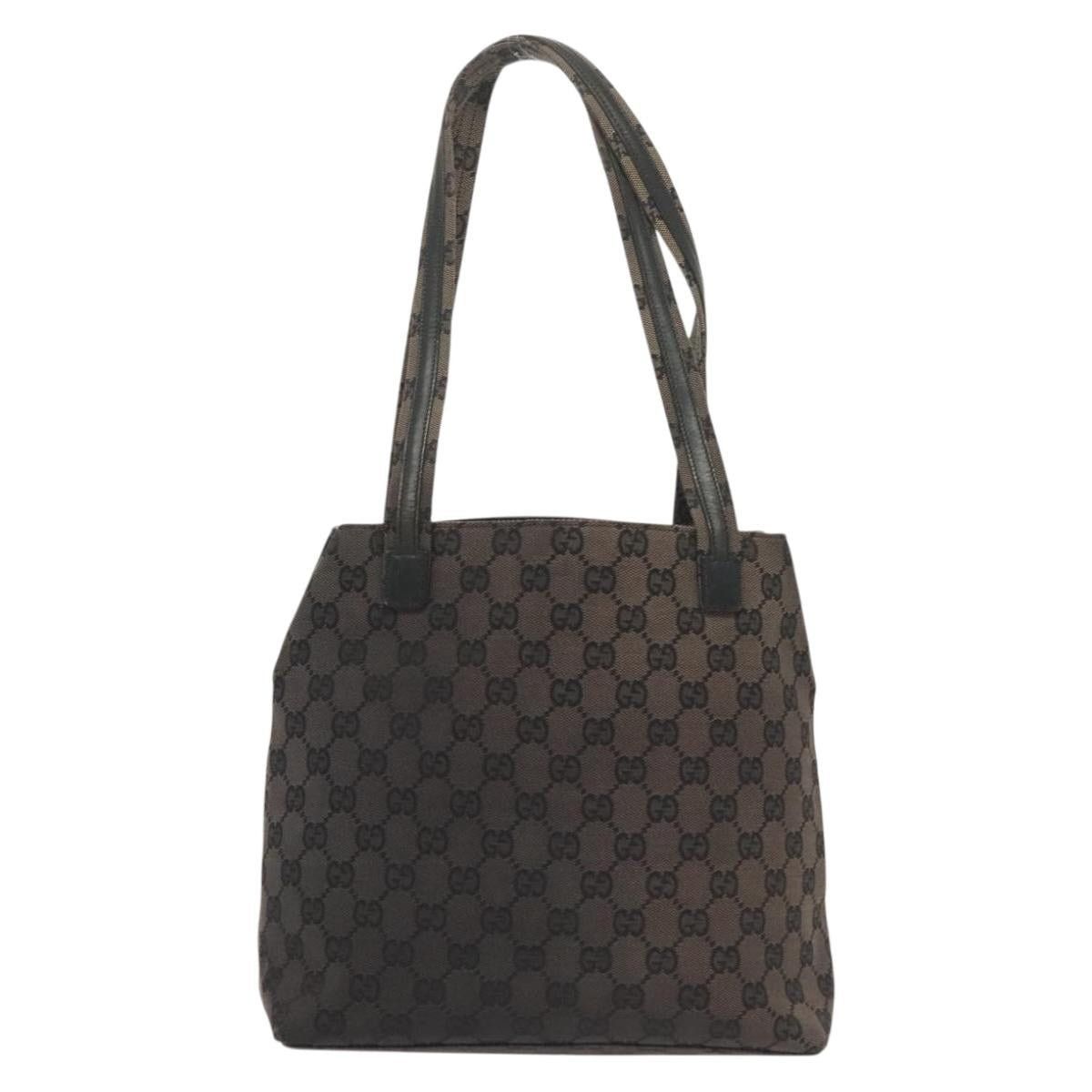 Gucci GUCCI GG Canvas Tote Bag Black Silver 002 1076 002 1076 Size ONE SIZE - 3 Thumbnail