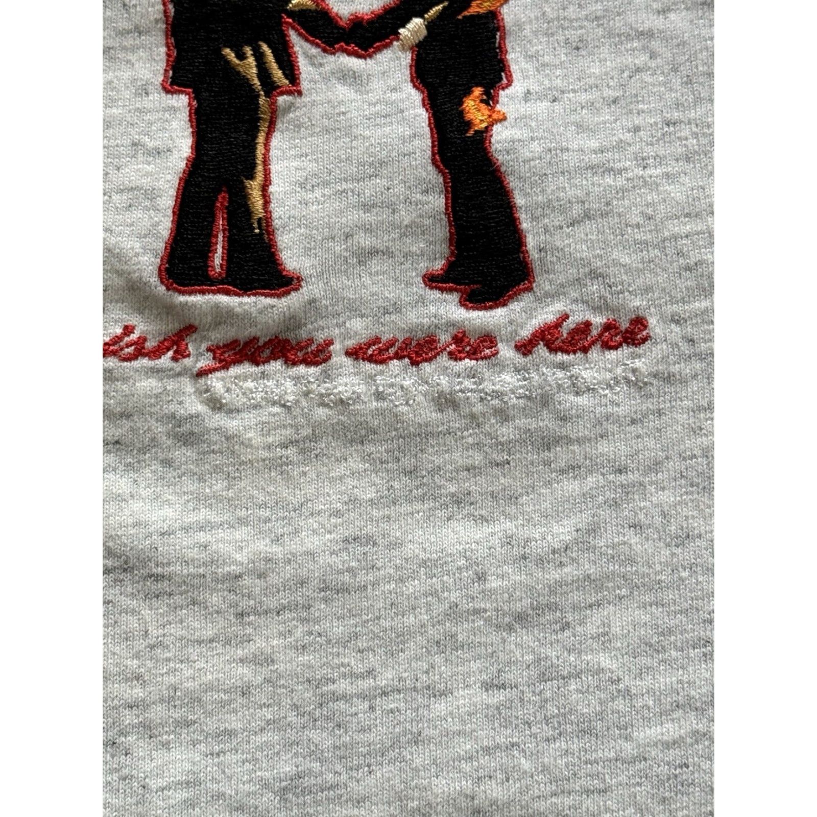 Vintage VINTAGE Balzout Rock T-Shirt 1990s Embroidered Wish You Were Here 90s Music Band Gray XL Mens Size US XL / EU 56 / 4 - 3 Thumbnail