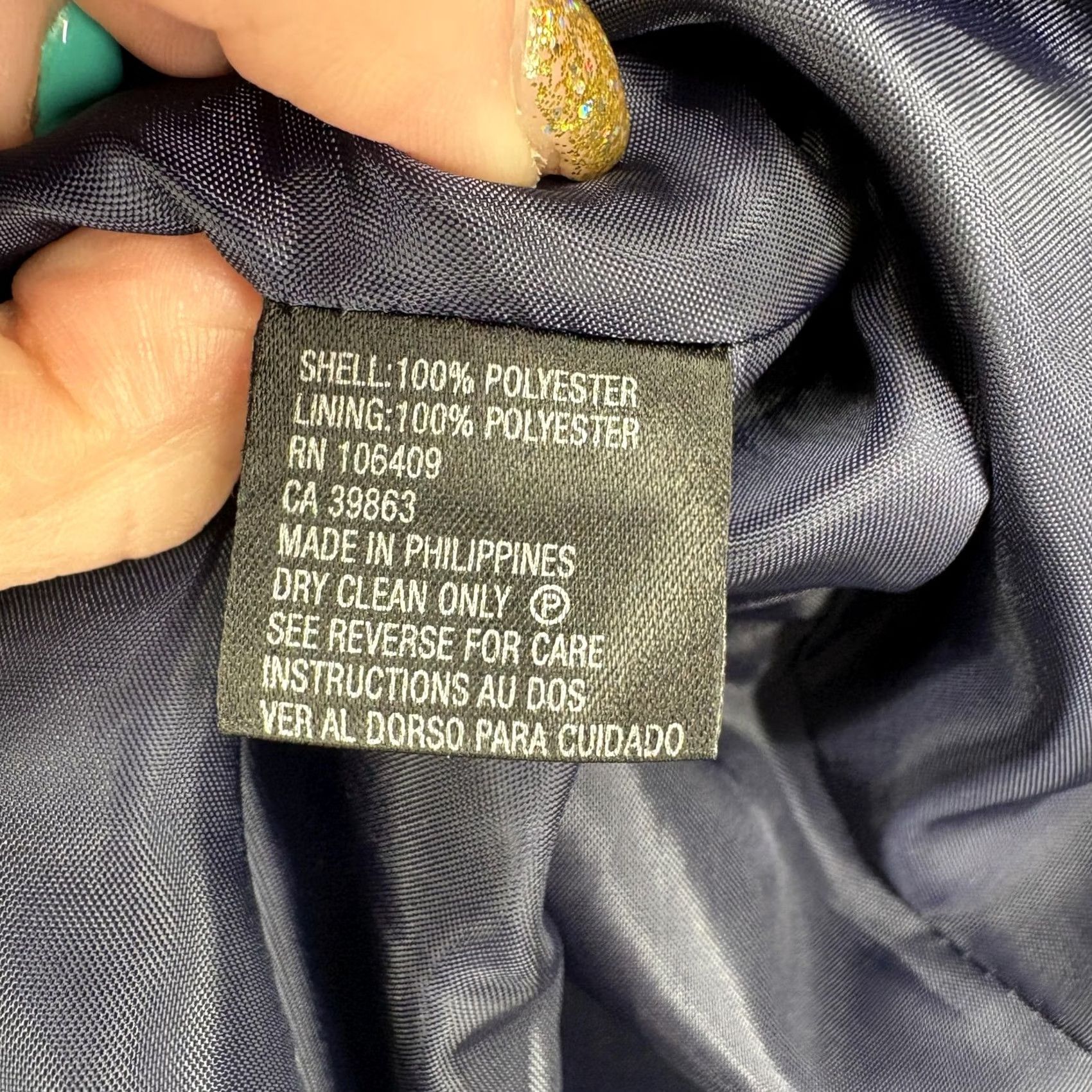 Vintage Tahari Arthur S. Levine Blazer Womens 14 Blue Jamie 4 Button Work Jacket Career Suit Jacket Notch Front Button Four-Button Sold as 1 Piece Size XL / US 12-14 / IT 48-50 - 6 Thumbnail
