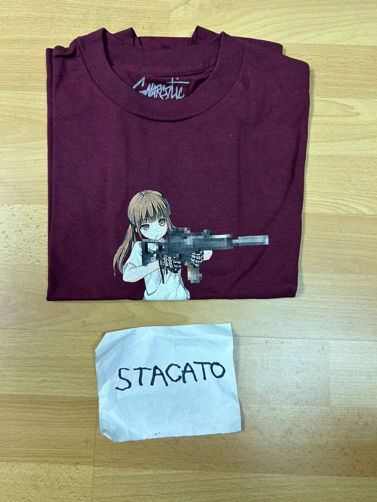 Gnarcotic × Japanese Brand Gnarcotic Anime Tee Maroon Size US S / EU 44-46 / 1 - 5 Thumbnail